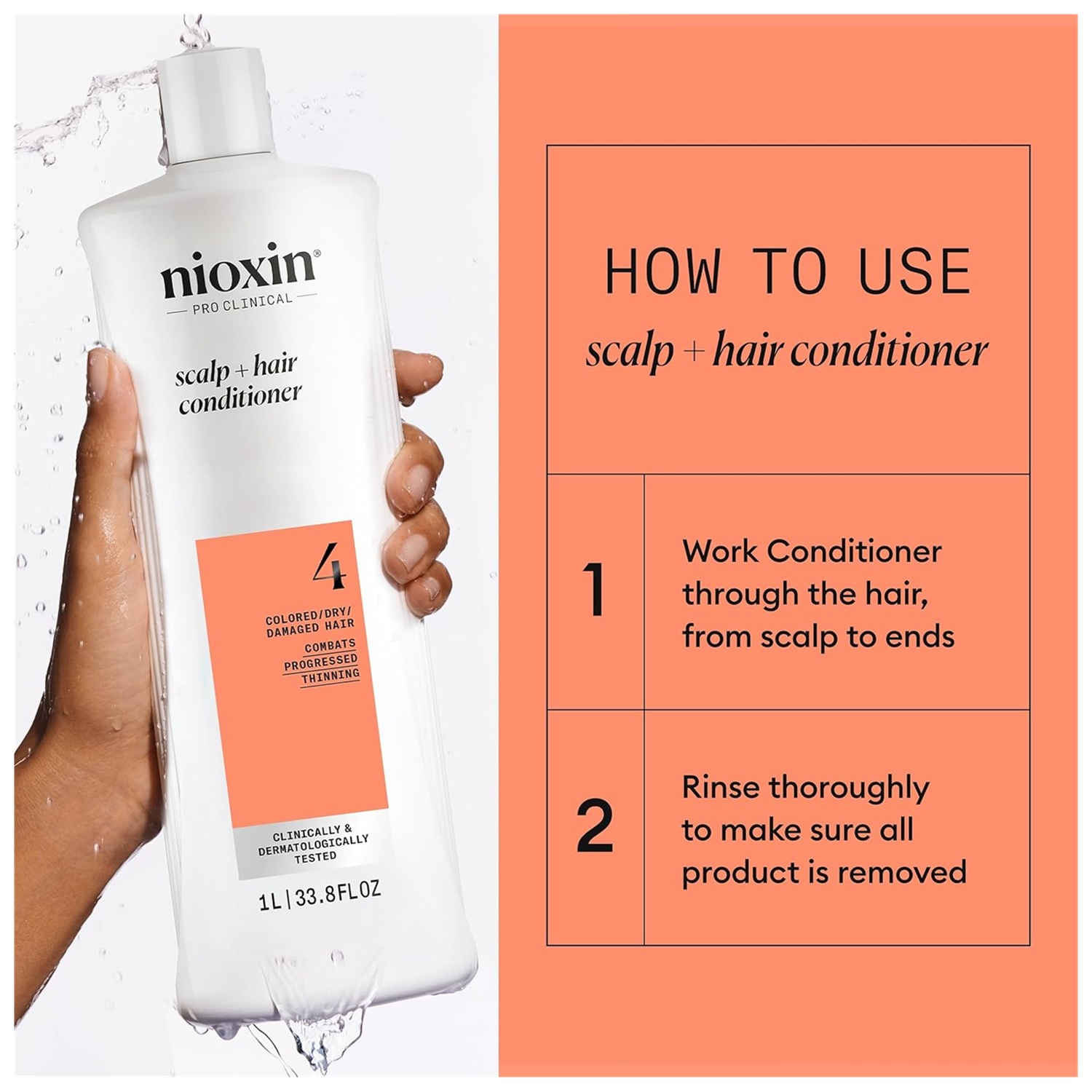SHAMPOO NIOXIN EMPHASENXS4009 1000ML DENSIFICADOR + ACONDICIONADOR CABELLO TEÑIDO 4 - 5