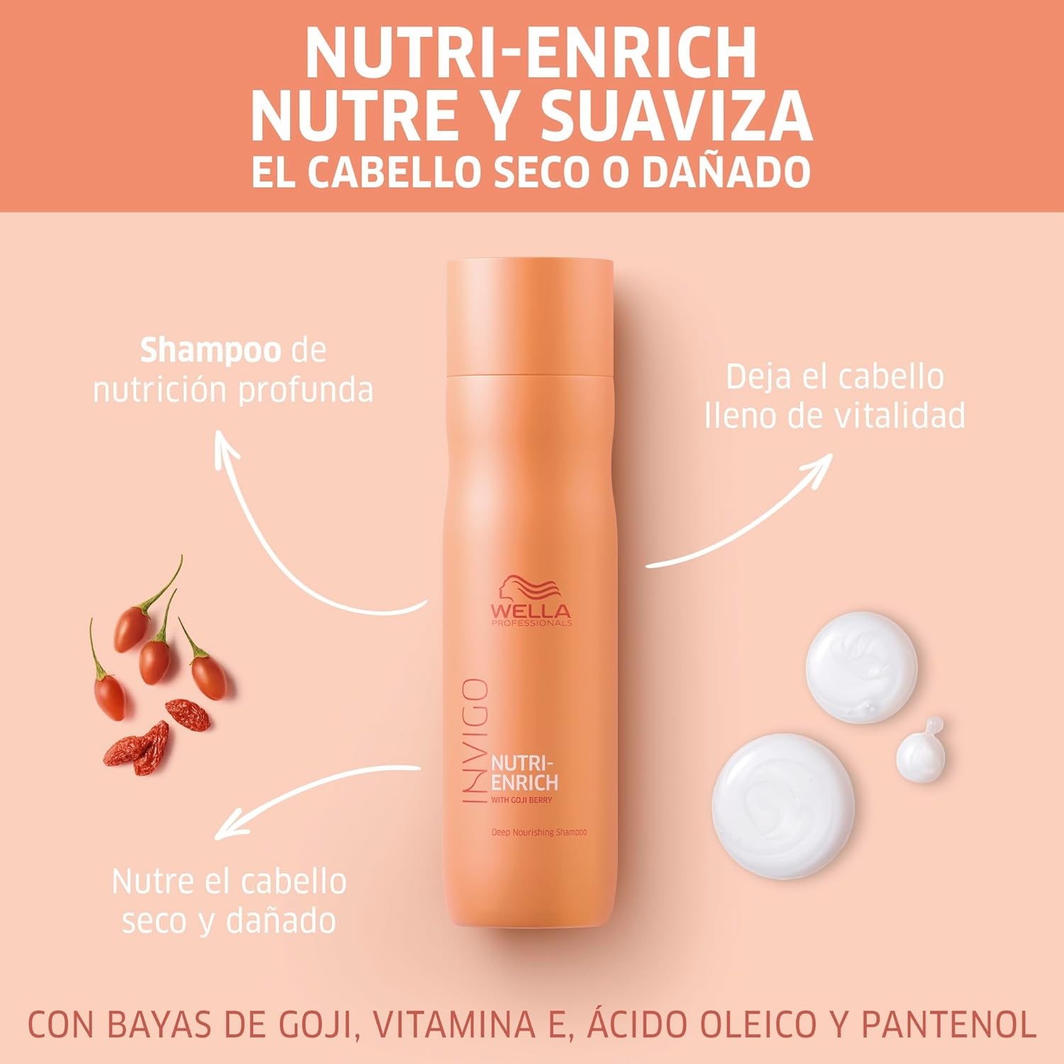 SHAMPOO WELLA PROFESSIONALS EMPHASEWPIE018 250ML + ACONDICIONADOR + BÁLSAMO WELLA INVIGO NUTRI ENRICH - 3