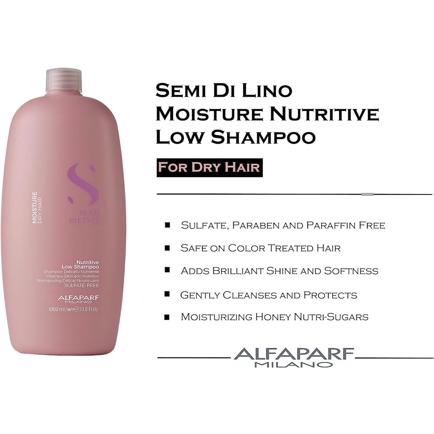 SHAMPOO ALFAPARF MILANO EMPHASEASDLN029 NUTRITIVO 1000ML + ACONDICIONADOR + SPRAY MOISTURE - 4