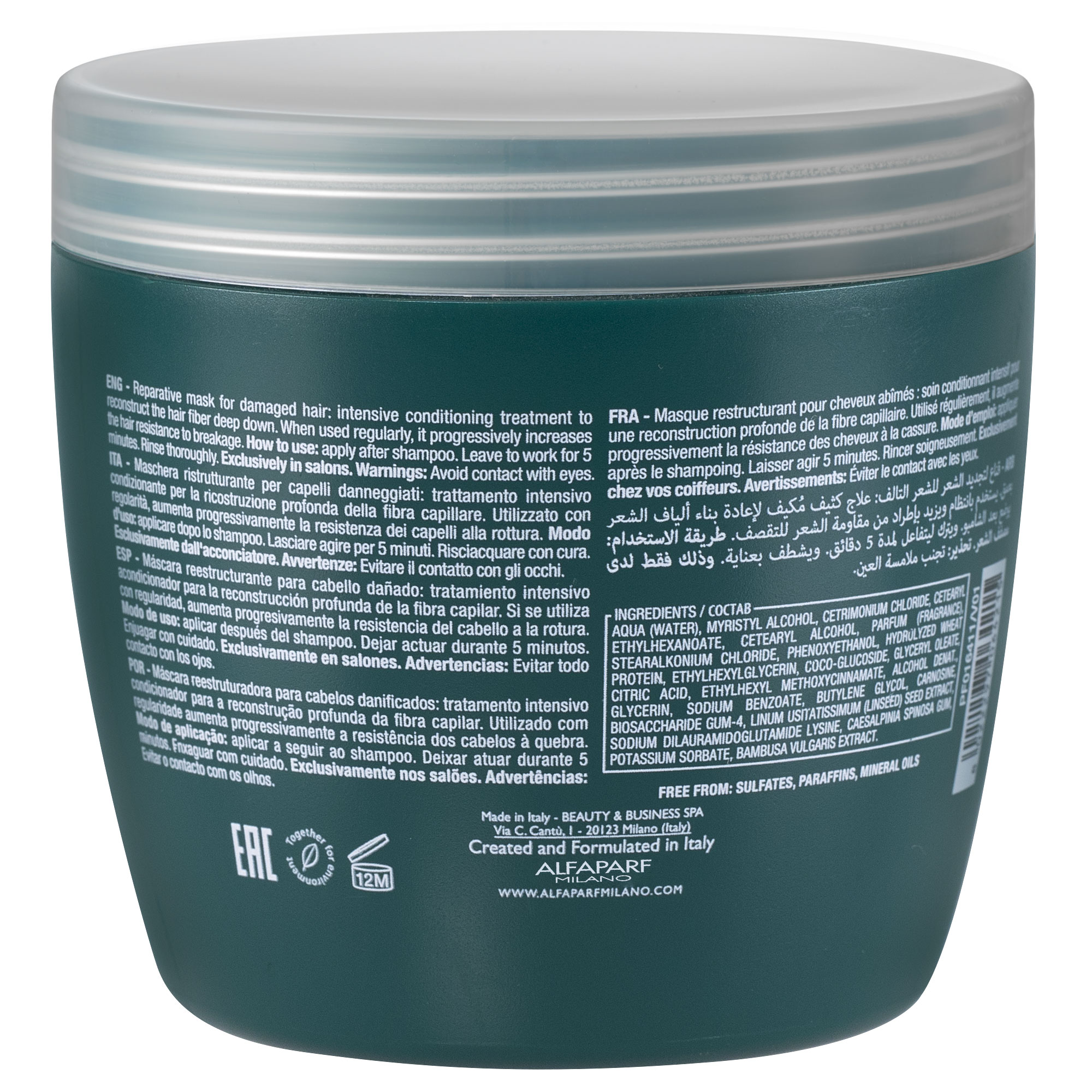 SHAMPOO ALFAPARF MILANO EMPHASEASDLR030 1000ML + MASCARILLA+ SPRA + AMPOLLA SOS RECONSTRUCTION - 5