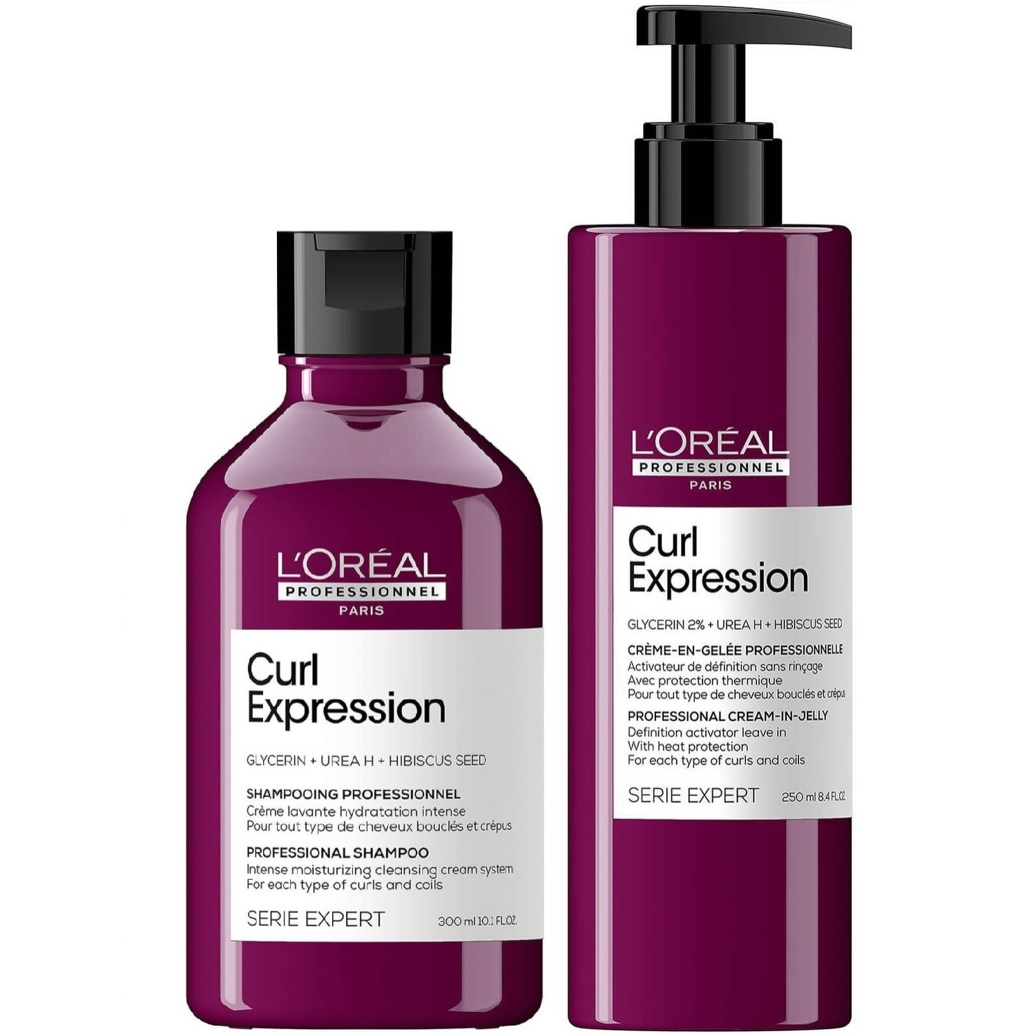SHAMPOO LOREAL PROFESSIONNEL EMPHASELOCE010 300ML HIDRATANTE + GEL RIZOS Y ONDAS LOREAL CURL EXPRESSION - 1
