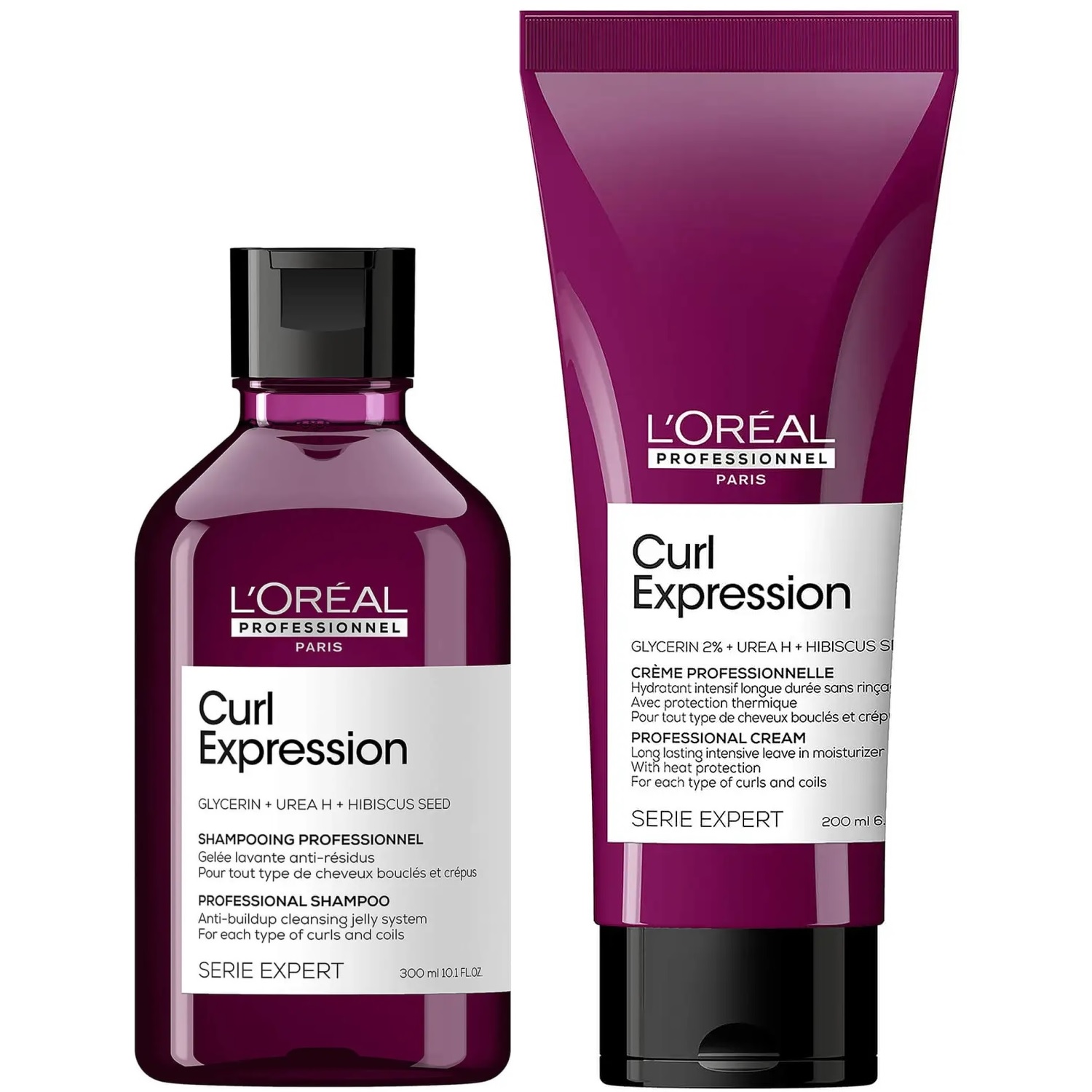 SHAMPOO LOREAL PROFESSIONNEL EMPHASELOCE021 300ML EN GEL + CREMA RIZOS ONDAS LOREAL CURL EXPRESSION - 1