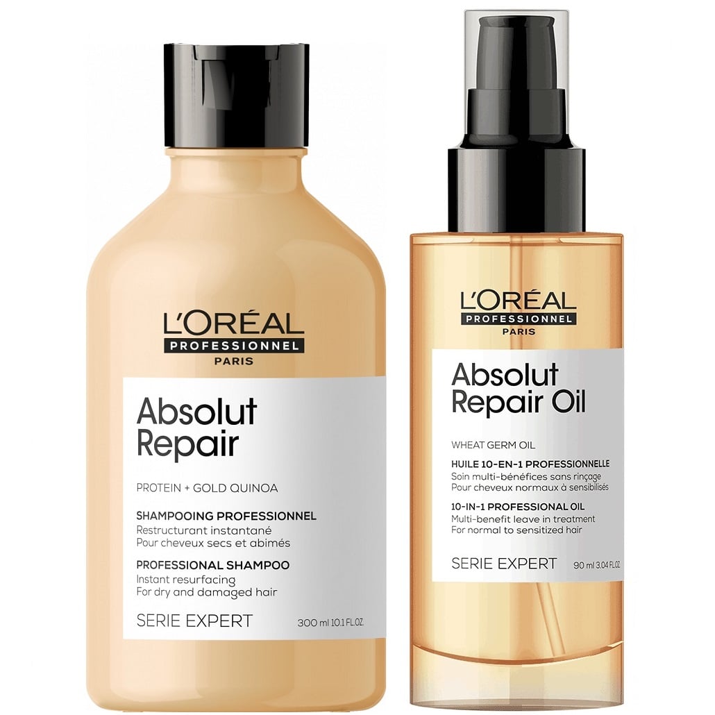 SHAMPOO LOREAL PROFESSIONNEL EMPHASELOARL009 REPARADOR 300ML + SÉRUM LOREAL ABSOLUT REPAIR - 1
