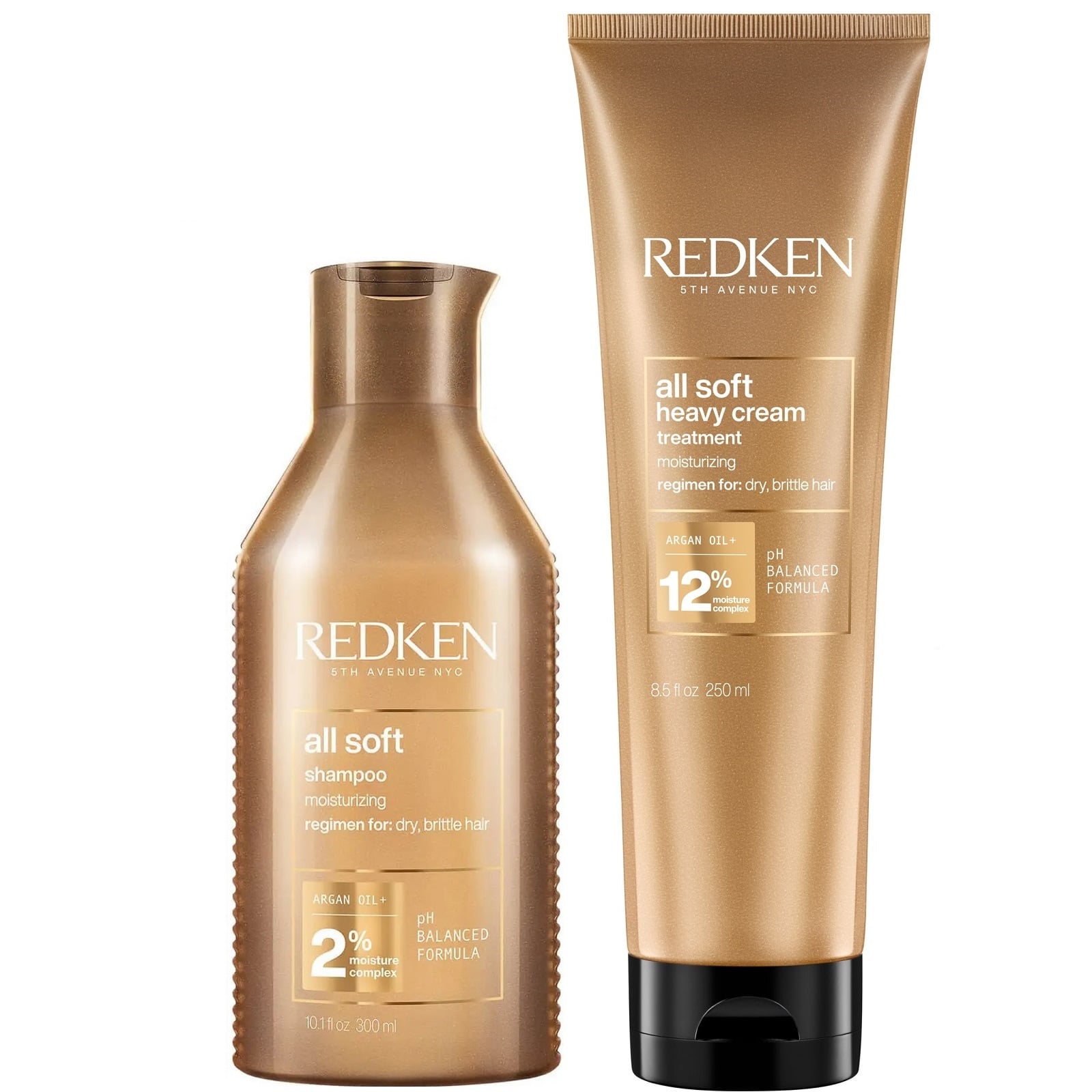 SHAMPOO REDKEN EMPHASERDKAS006 300ML CON ACEITE ARGÁN + MASCARILLA ALL SOFT - 1