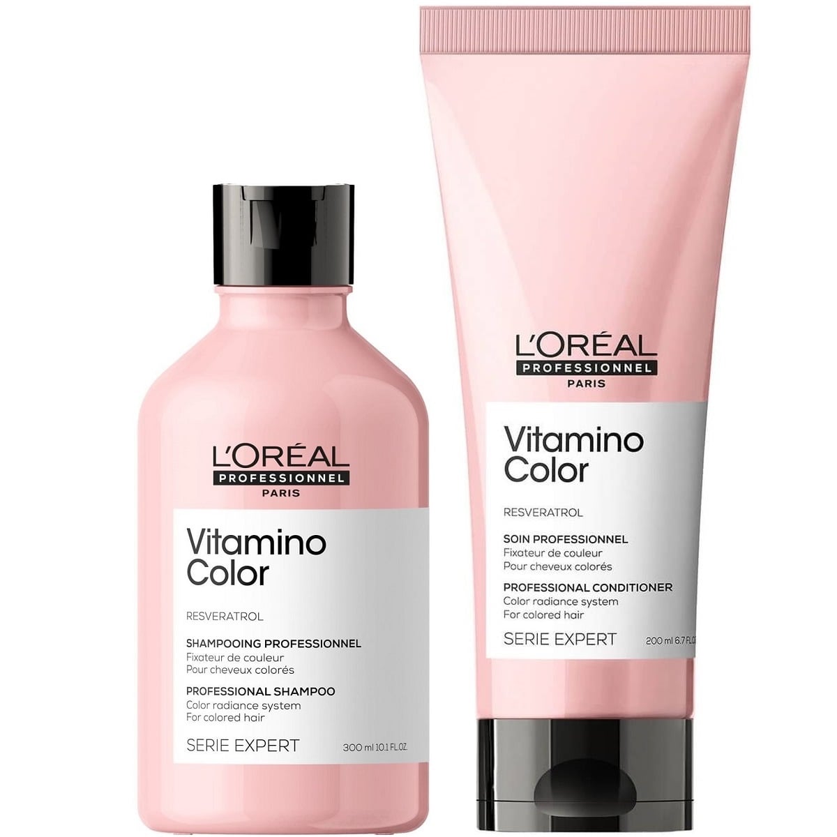 SHAMPOO LOREAL PROFESSIONNEL EMPHASELOVC007 300ML CABELLO TEÑIDO + ACONDICIONADOR LOREAL VITAMINO COLOR - 1