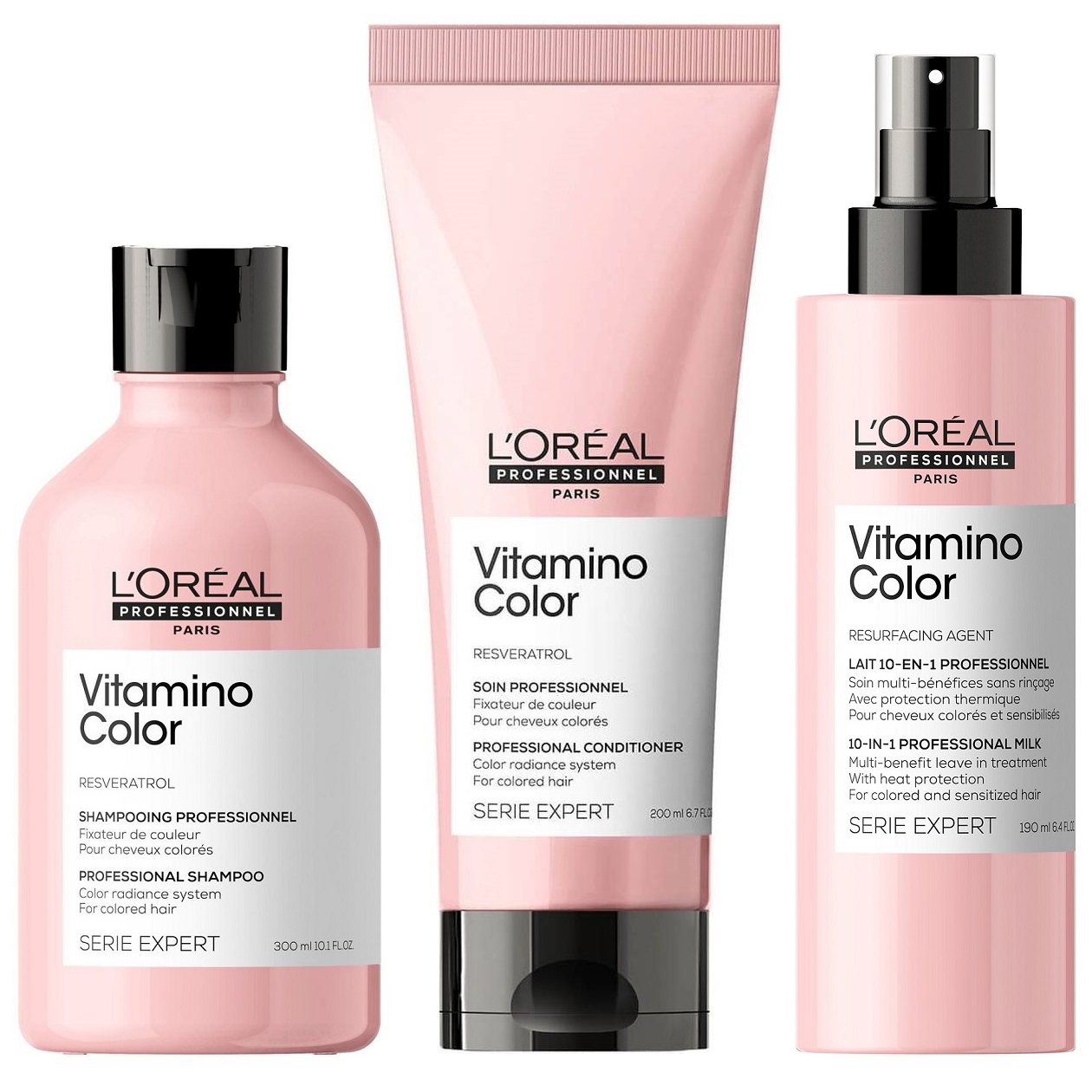 SHAMPOO LOREAL PROFESSIONNEL EMPHASELOVC011 300ML + ACONDICIONADOR + SPRAY 10 EN 1 LOREAL VITAMINO COLOR - 1