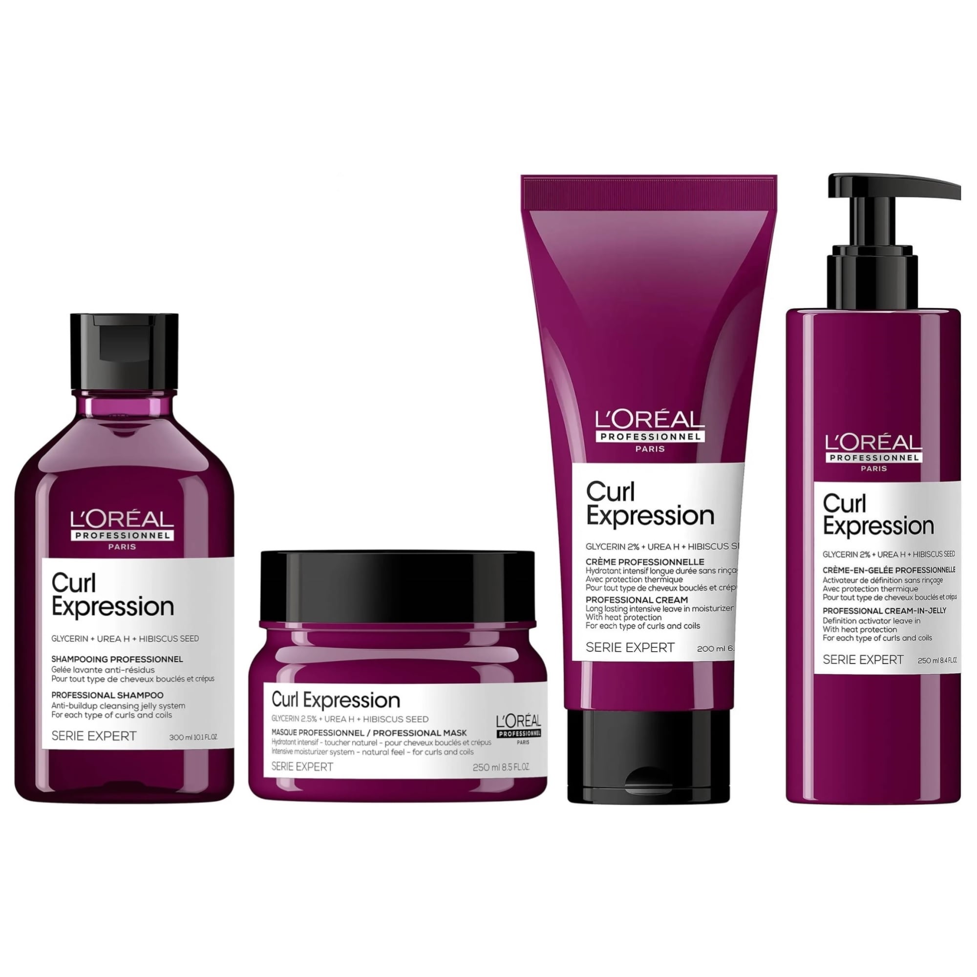SHAMPOO LOREAL PROFESSIONNEL EMPHASELOCE029 300ML EN GEL + MASCARILLA + CREMA + GEL LOREAL CURL EXPRESSION - 1