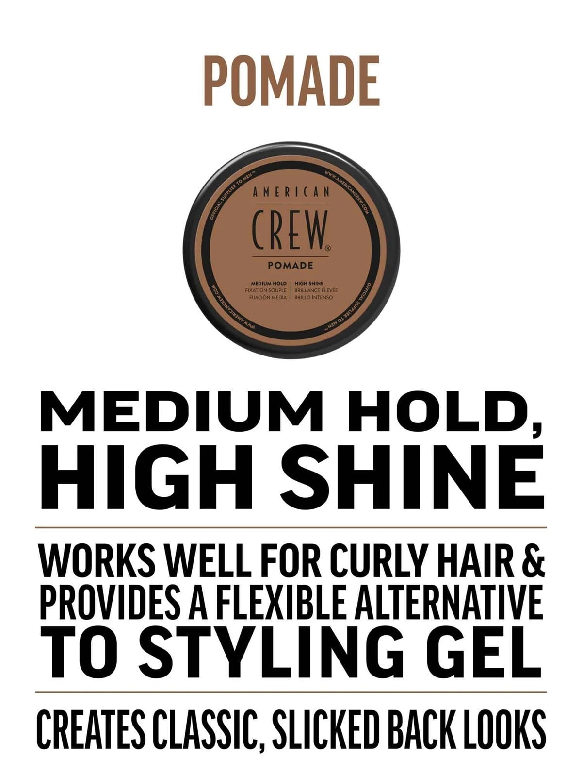 CERA AMERICAN CREW DÚO POMADE POMADA FIJACIÓN MEDIA Y BRILLO ALTO MEN - 5