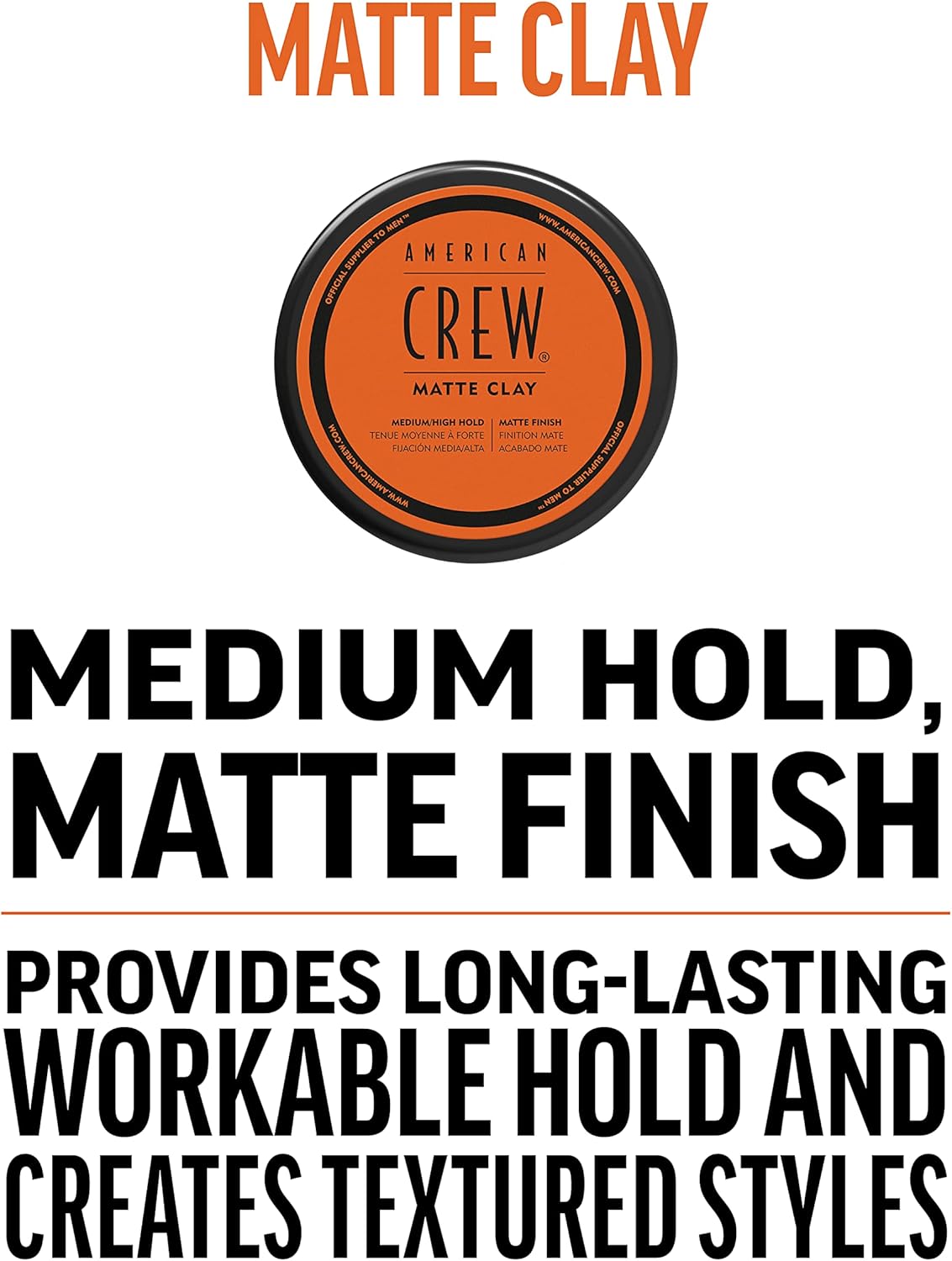 CERA AMERICAN CREW DÚO MATTE CLAY ARCILLA MATE FIJACIÓN MEDIA ALTA MEN - 5