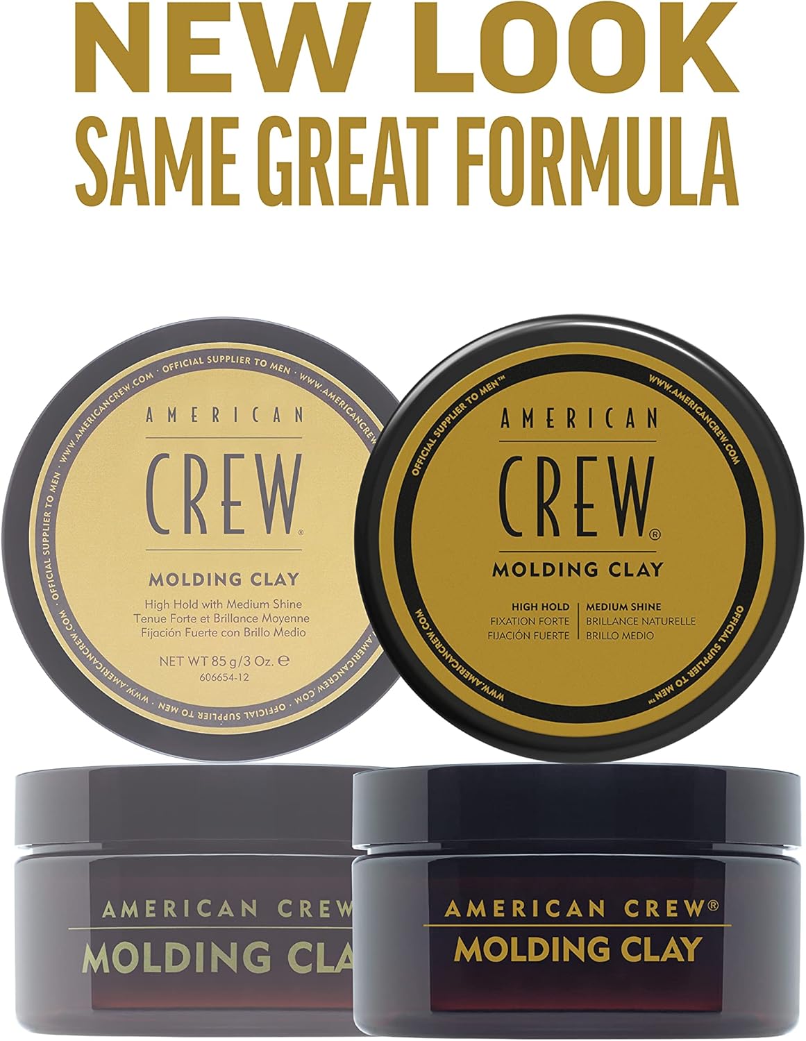 CERA AMERICAN CREW DÚO MOLDING CLAY FIJACIÓN FUERTE Y BRILLO MEDIO MEN - 4