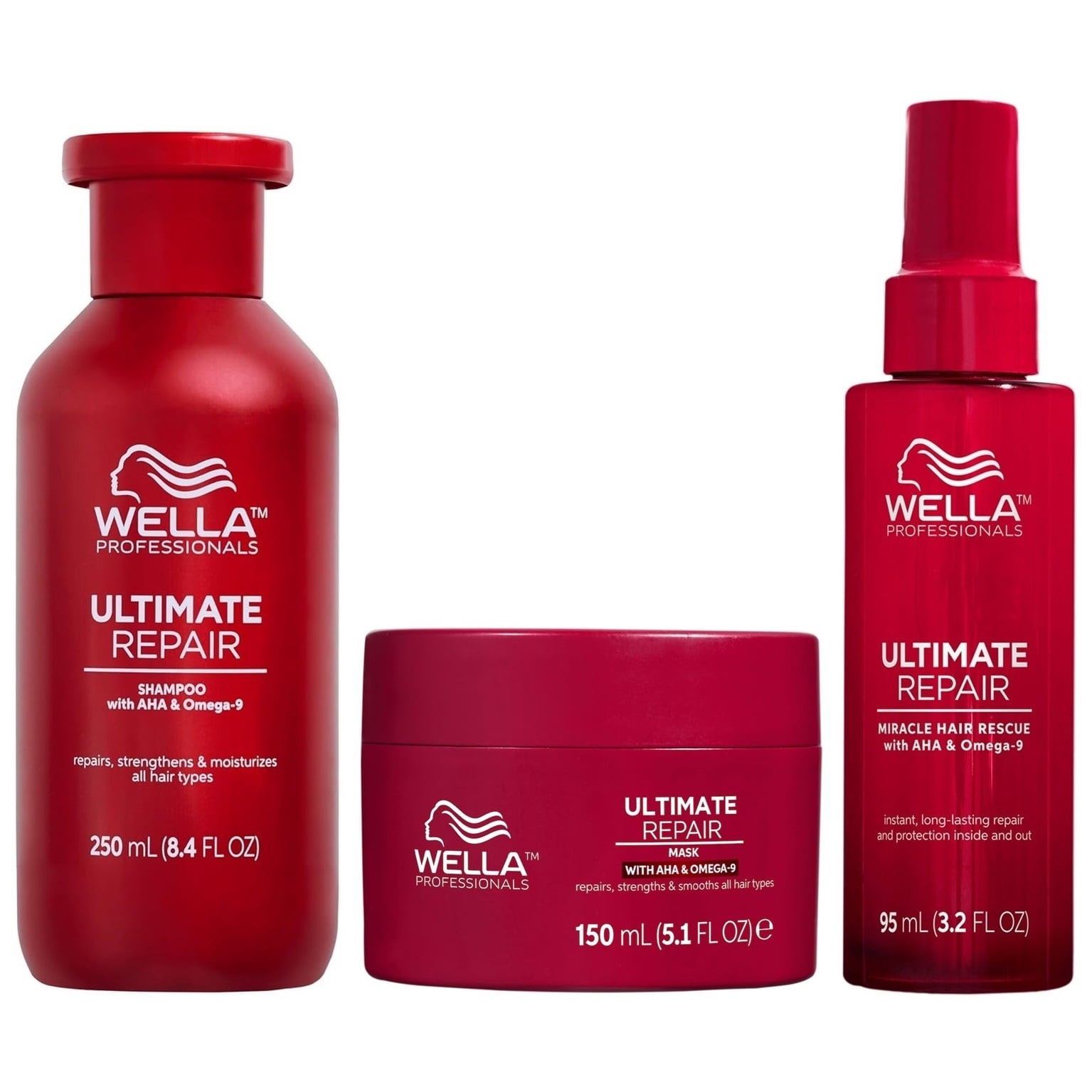 SHAMPOO 250ML + MASCARILLA + MIRACLE HAIR 95ML WELLA ULTIMATE REPAIR - 1