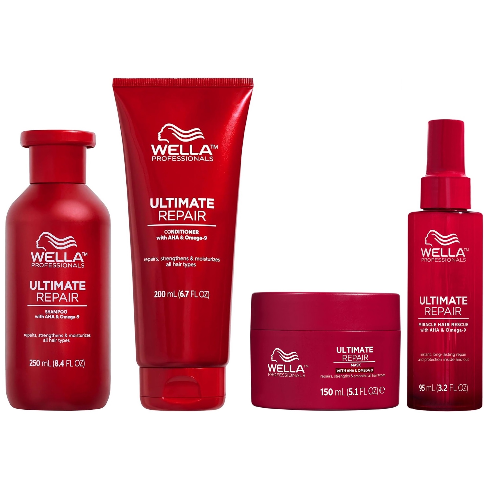 SHAMPOO 250ML+ ACONDICIONADOR MASCARILLA MIRACLE WELLA ULTIMATE REPAIR - 1
