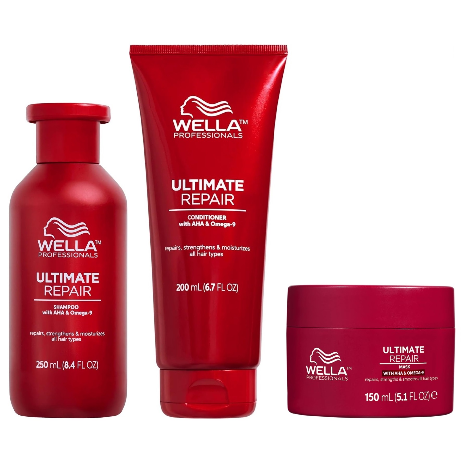 SHAMPOO 250ML + ACONDICIONADOR + MASCARILLA WELLA ULTIMATE REPAIR - 1