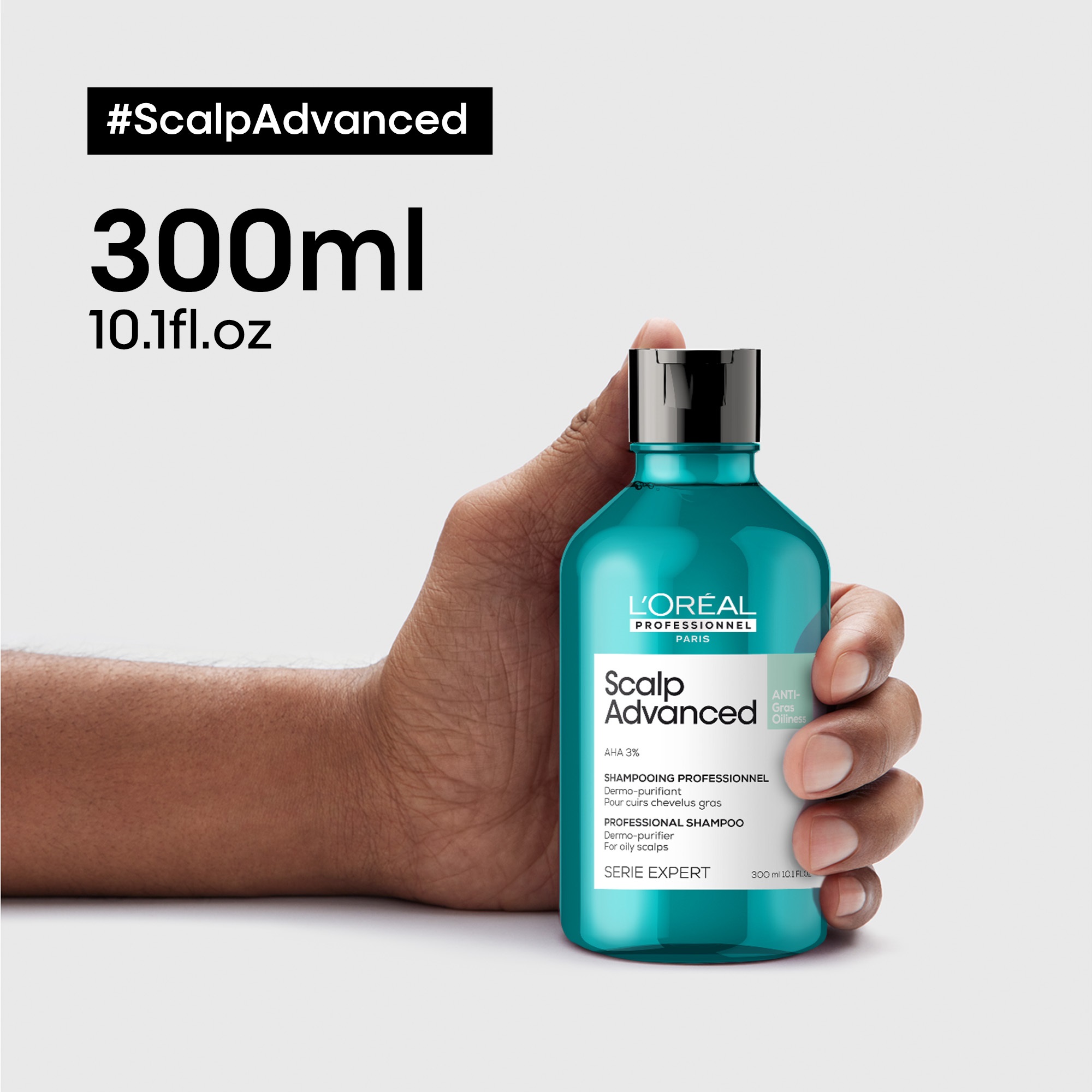 SHAMPOO ANTIGRASA PARA CABELLO GRASO LOREAL SCALP ADVANCED 300ML - 5