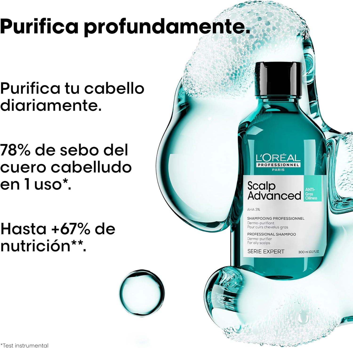 SHAMPOO ANTIGRASA 300ML + ACONDICIONADOR LOREAL SCALP ADVANCED - 3