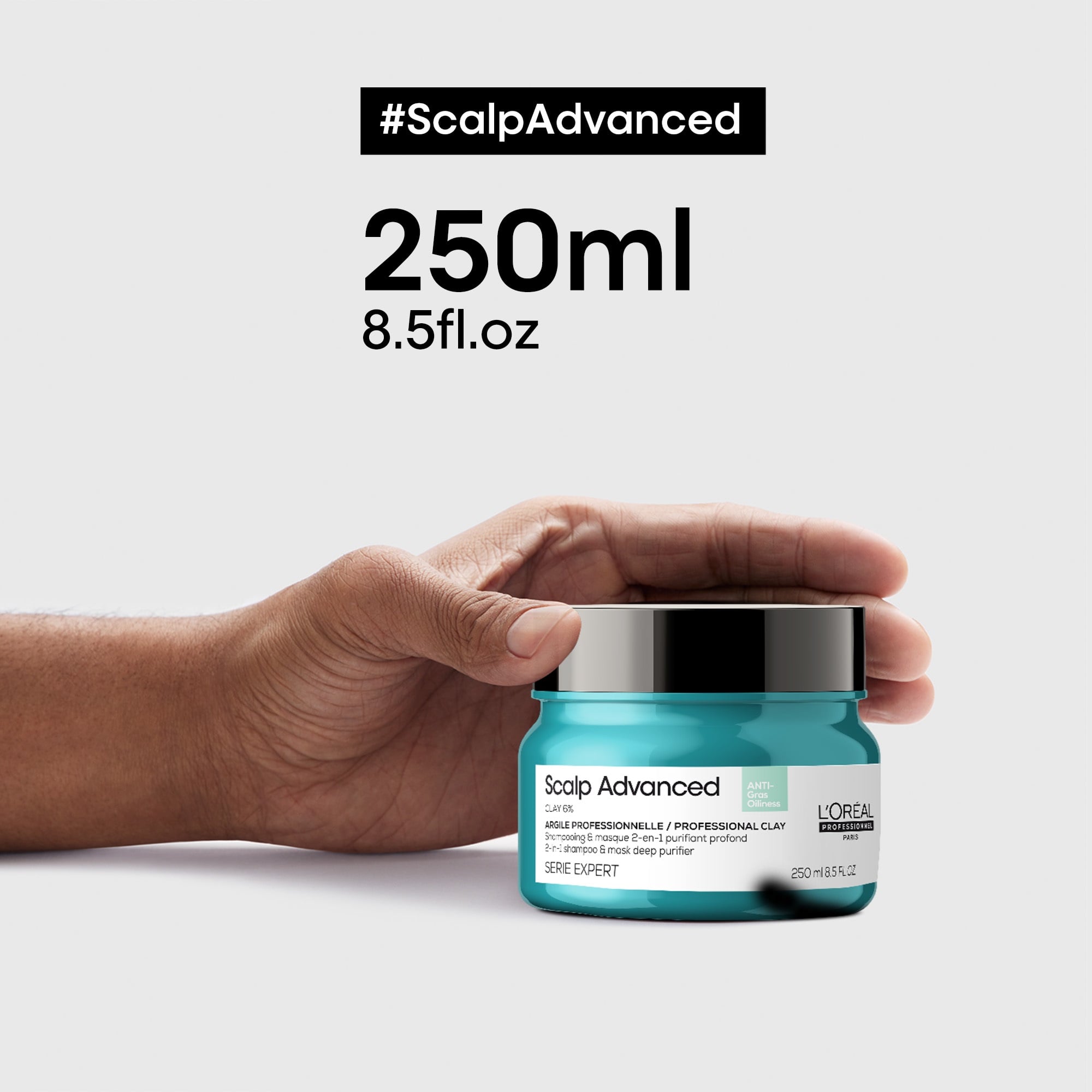 SHAMPOO ANTIGRASA 300ML + ACONDICIONADOR + MASCARILLA LOREAL SCALP ADVANCED - 6