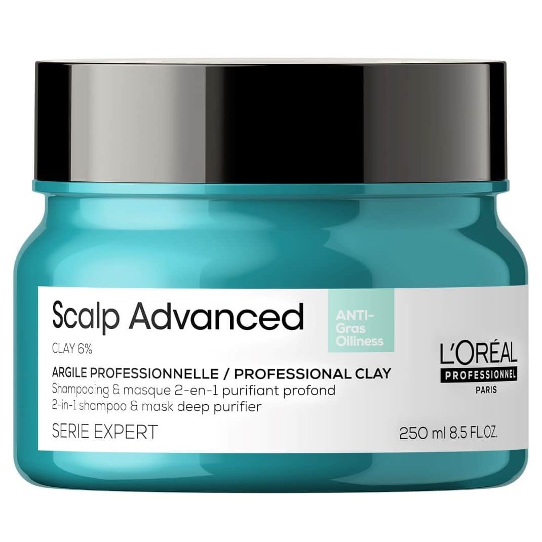 SHAMPOO ANTIGRASA 500ML + ACONDICIONADOR + MASCARILLA LOREAL SCALP ADVANCED - 4