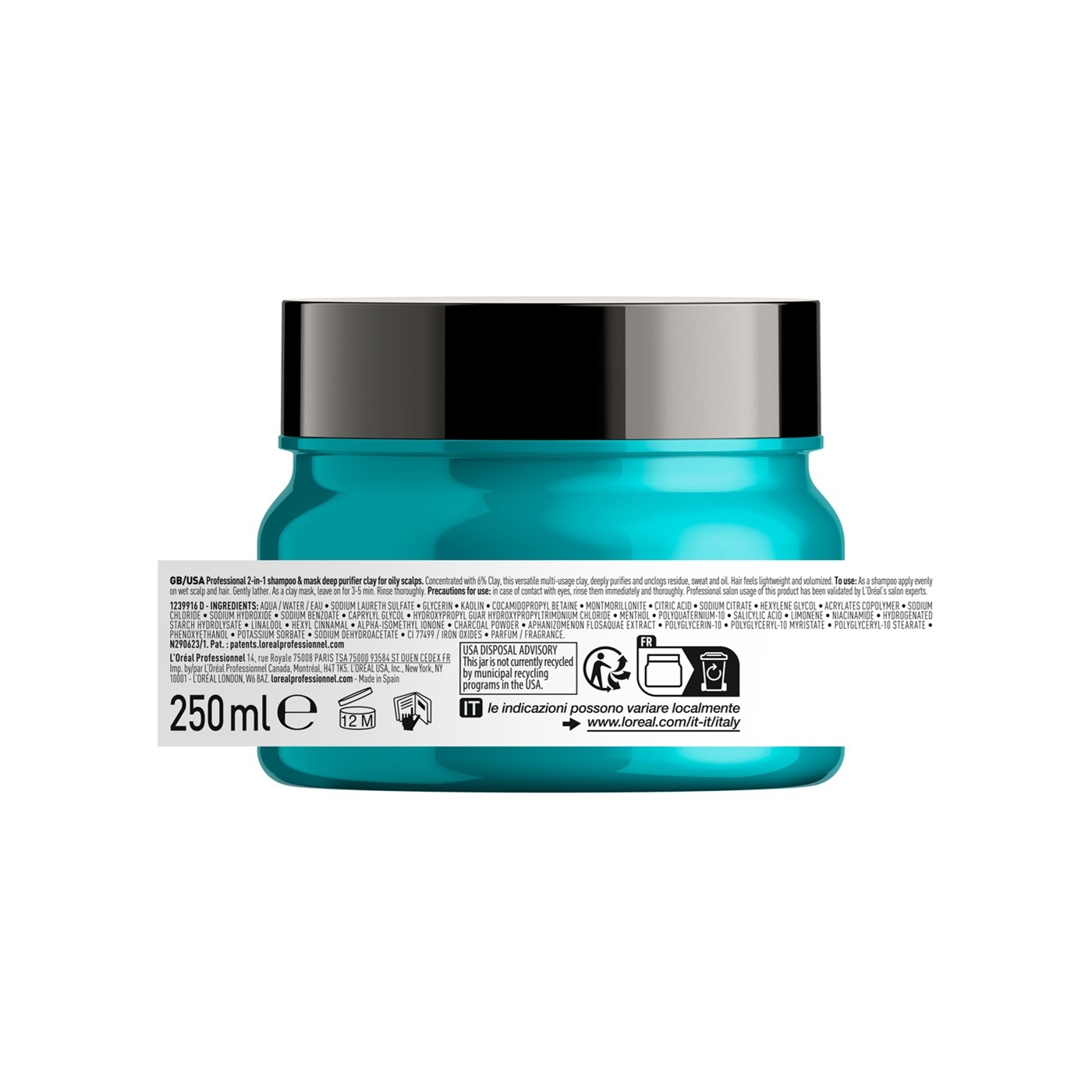 SHAMPOO ANTIGRASA 500ML + MASCARILLA LOREAL SCALP ADVANCED - 5