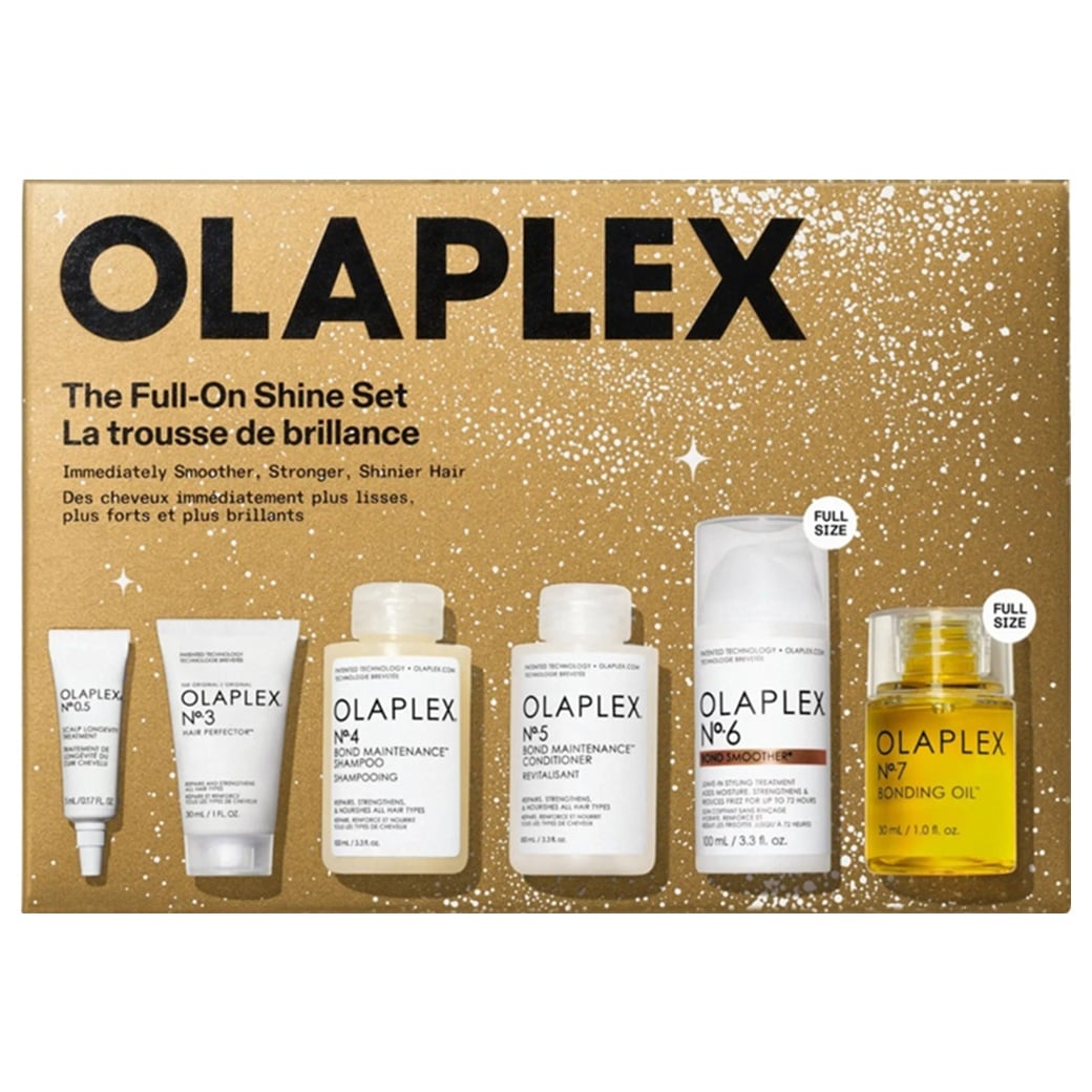 OLAPLEX THE FULL-ON SHINE SET - N°0.5 5ML N°3 30ML N°4 100ML N°5 100ML N°6 100ML N°7 30ML - 1
