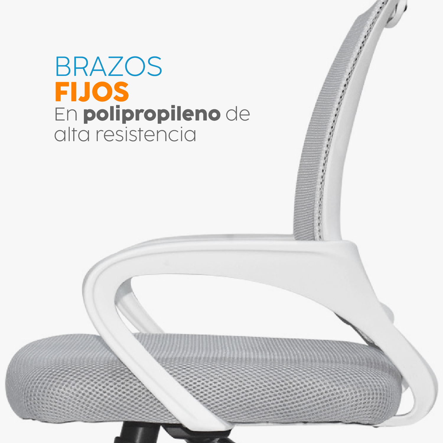SILLA DE ESCRITORIO ATLANTIS GRIS CON CABECERO BONNO - 7