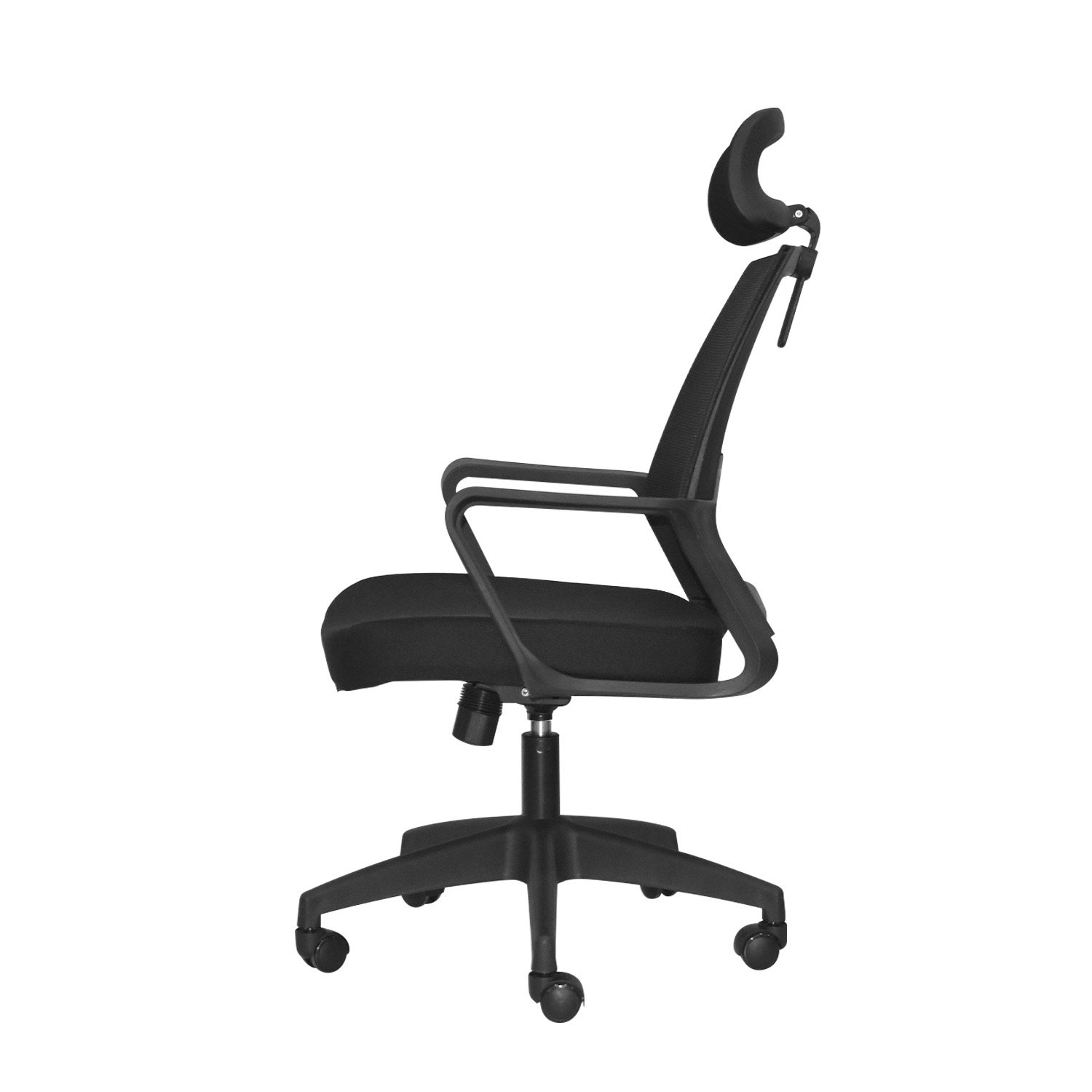 SILLA DE ESCRITORIO BONNO STYLES NEGRO CON CABECERO - 7
