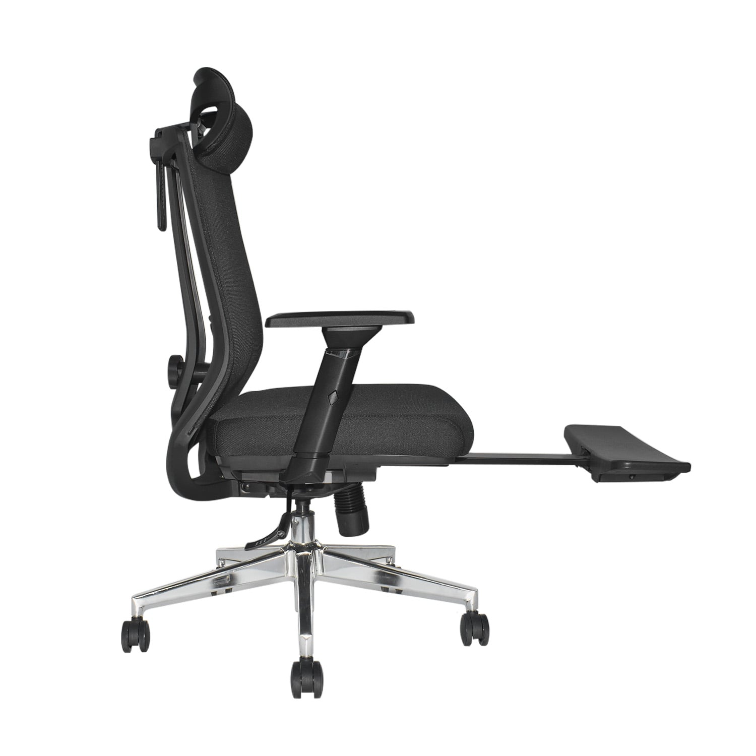 SILLA DE OFICINA CON CABECERO KUM CON REPOSAPIÉS NEGRO BONNO - 2
