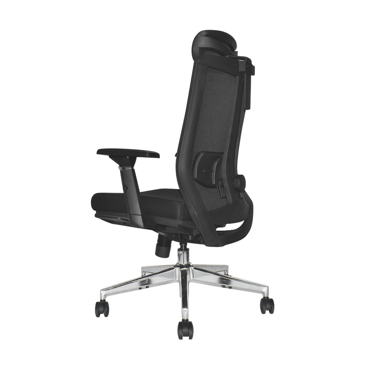SILLA DE OFICINA CON CABECERO KUM CON REPOSAPIÉS NEGRO BONNO - 4