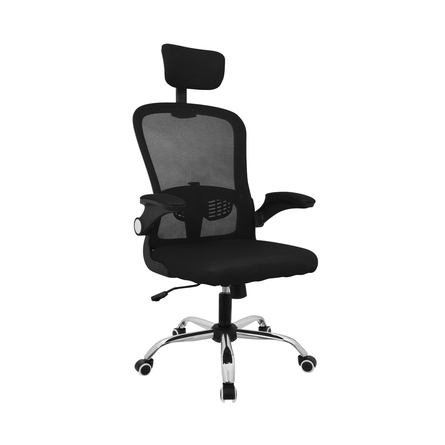 SILLA DE OFICINA CON CABECERO EVOK NEGRO BONNO - 1