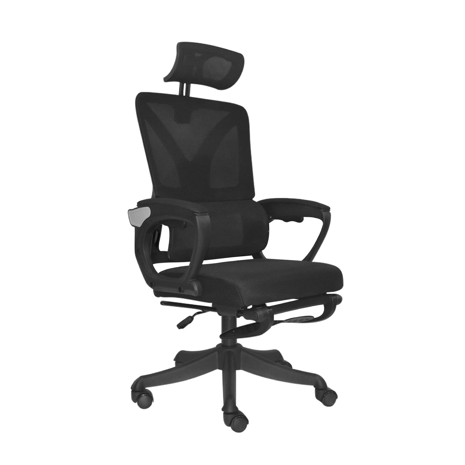 SILLA DE OFICINA CON CABECERO EVOX CON POSAPIÉS NEGRO BONNO - 1
