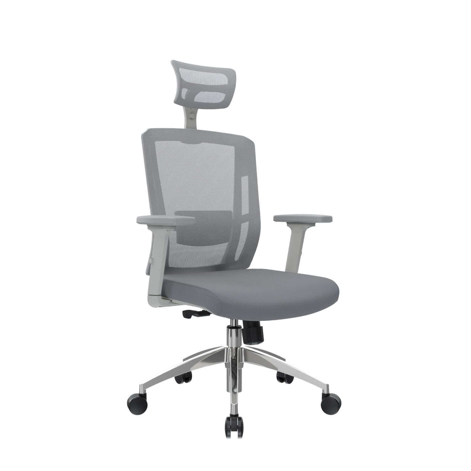 SILLA DE ESCRITORIO CON CABECERO DELPHI II GRIS BONNO - 1