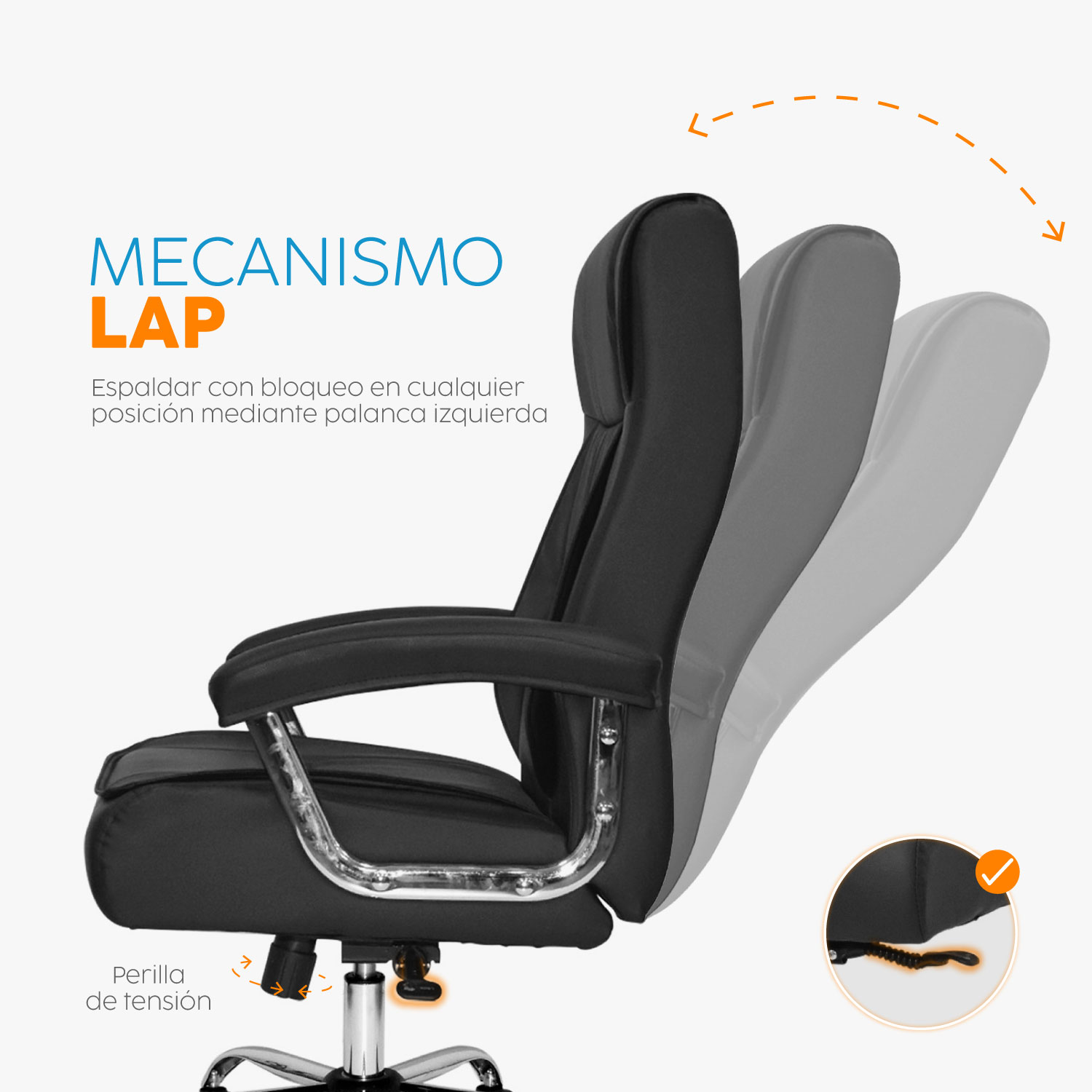 SILLA EJECUTIVA BOREAL NEGRO BONNO - 4