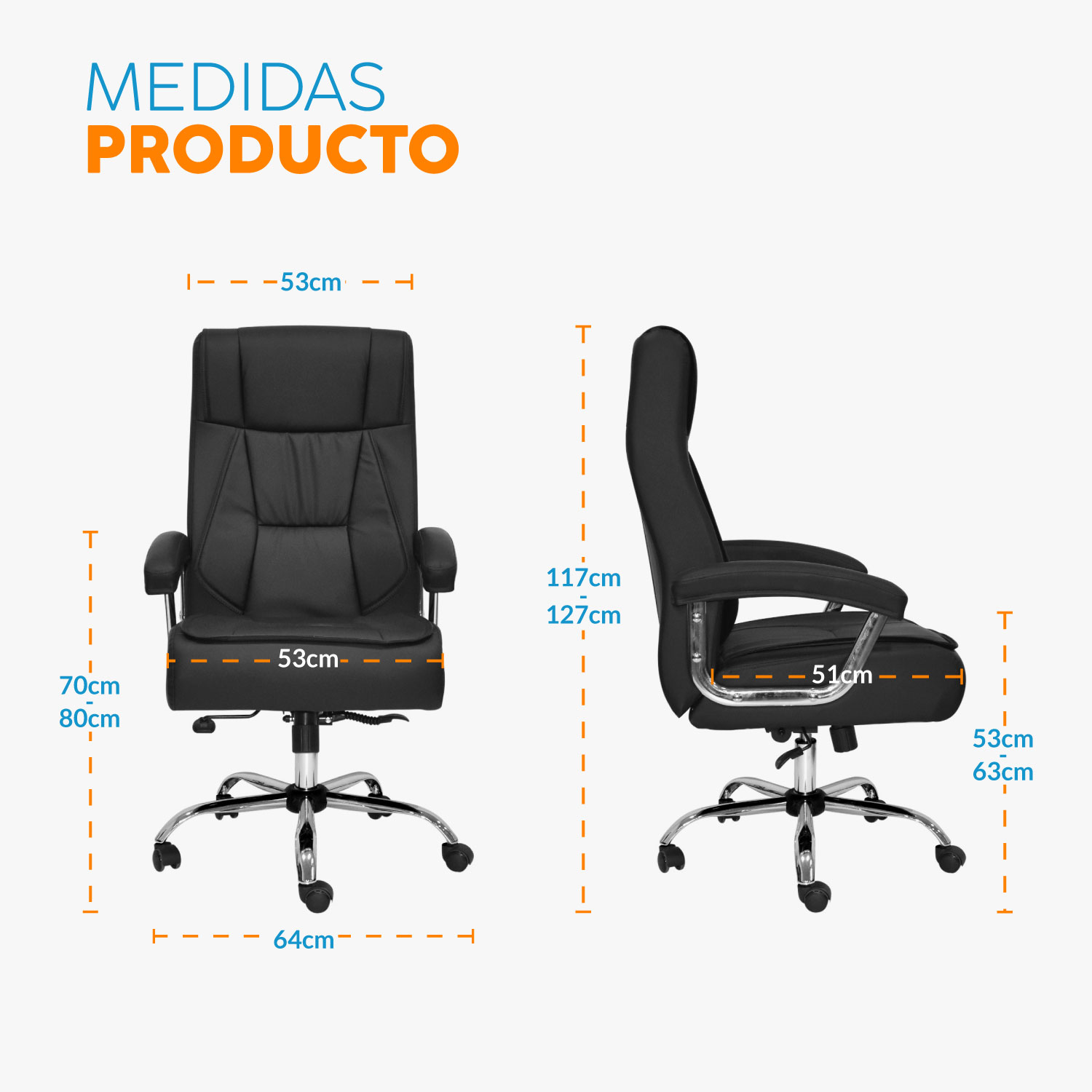 SILLA EJECUTIVA BOREAL NEGRO BONNO - 5