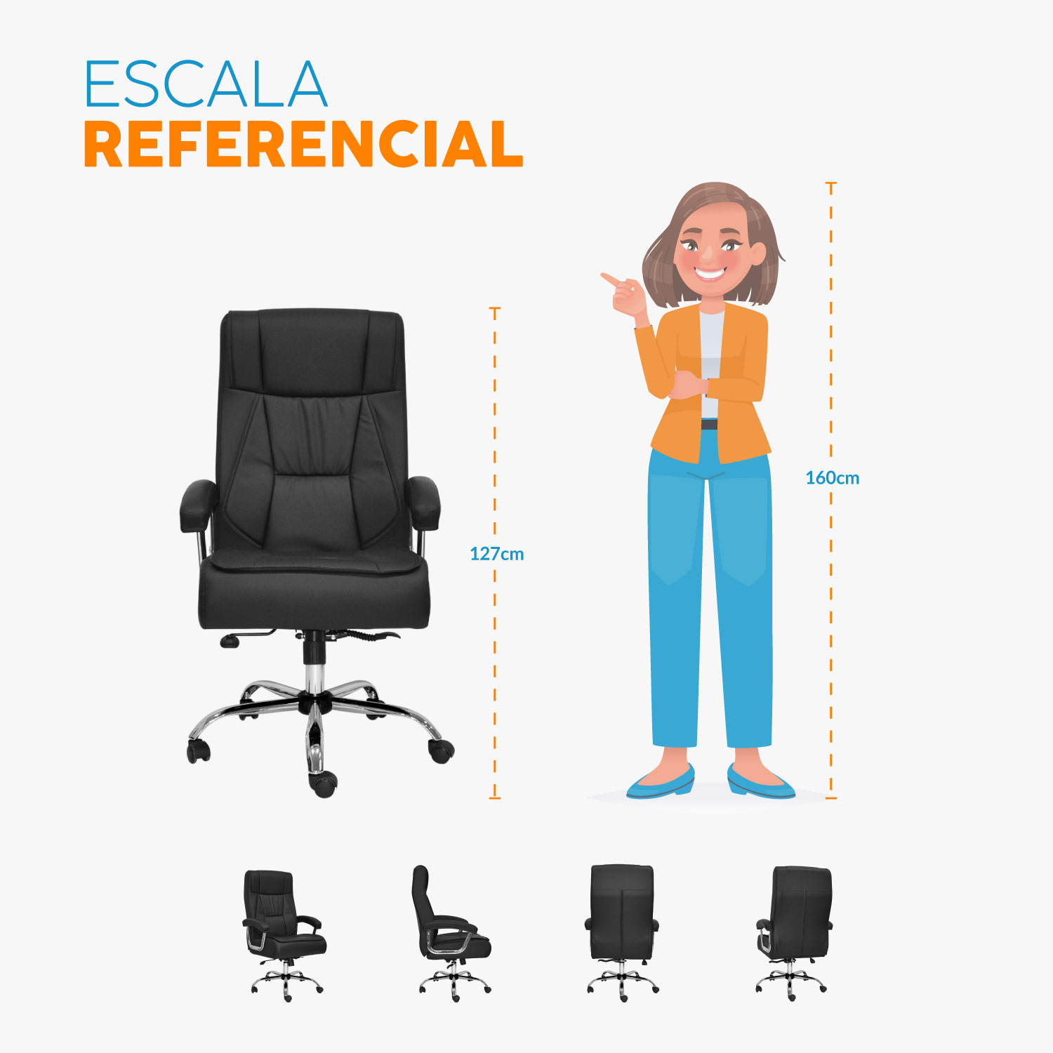 SILLA EJECUTIVA BOREAL NEGRO BONNO - 6