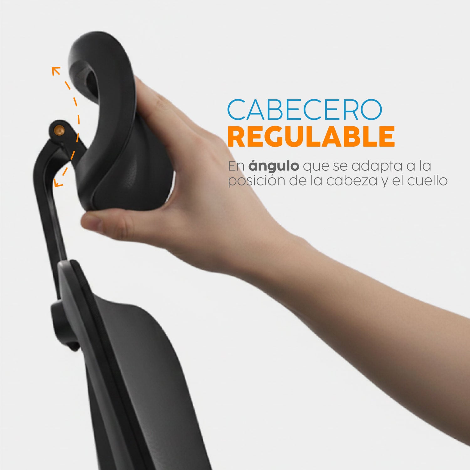 SILLA DE OFICINA GIRATORIA CON CABECERO BENFOR NEGRO BONNO - 3