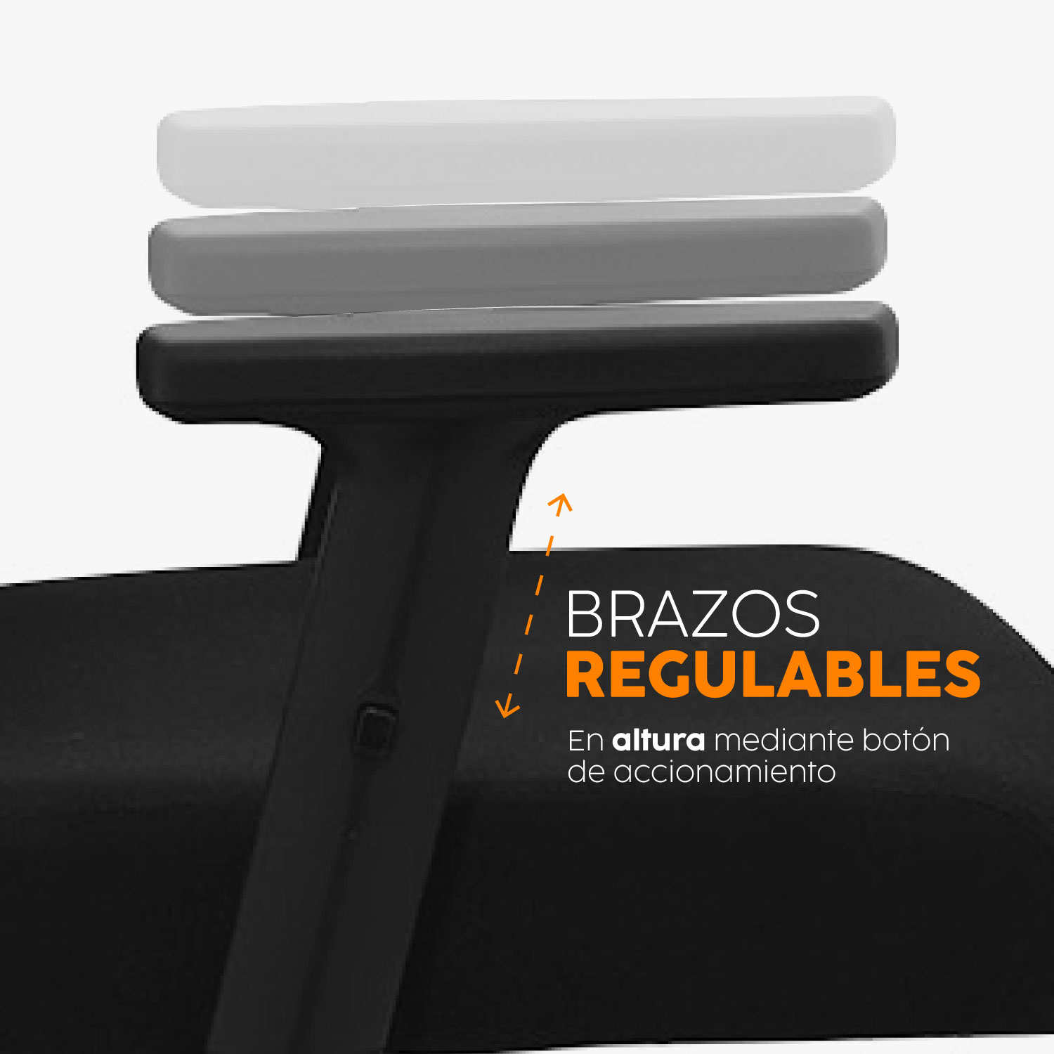 SILLA DE OFICINA GIRATORIA CON CABECERO BENFOR NEGRO BONNO - 6
