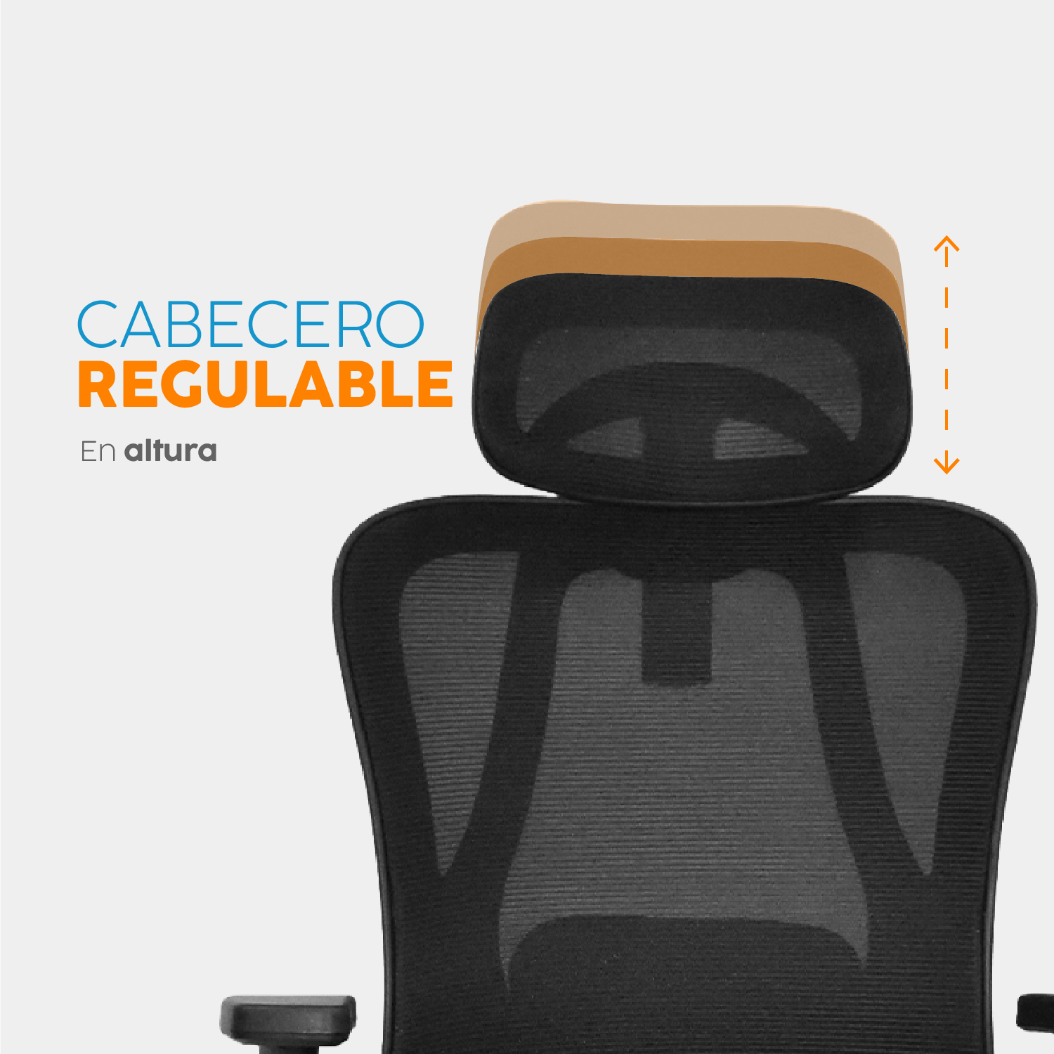 SILLA DE OFICINA GIRATORIA CON CABECERO FRONX NEGRO BONNO - 2