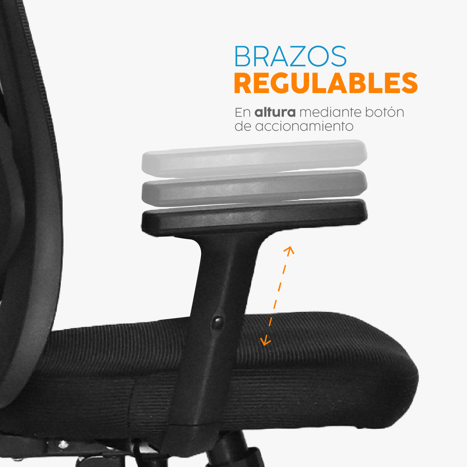 SILLA DE OFICINA GIRATORIA CON CABECERO FRONX NEGRO BONNO - 6