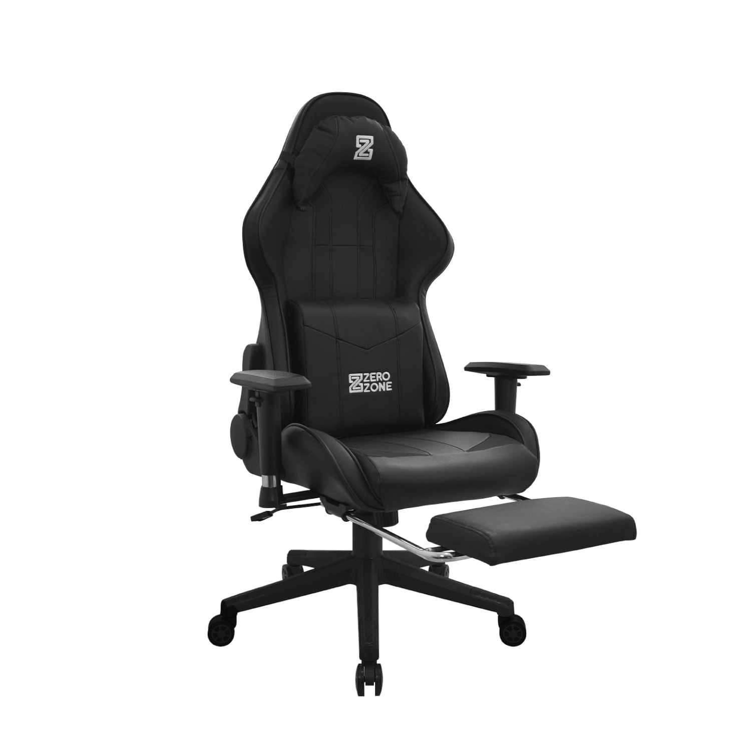 SILLA GAMER TITAN CON REPOSAPIÉS  NEGRO BONNO - 1