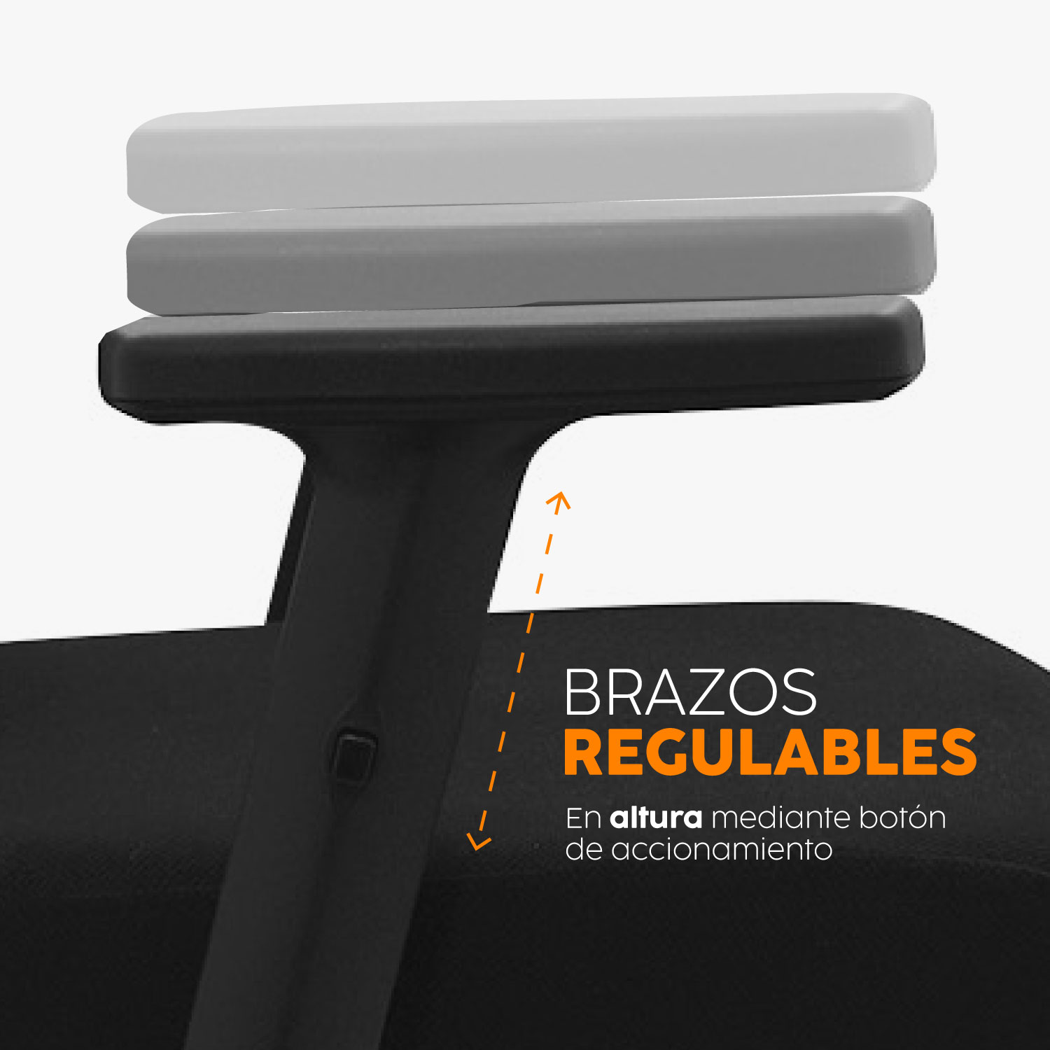 SILLA DE OFICINA GIRATORIA MILES NEGRO BONNO - 4