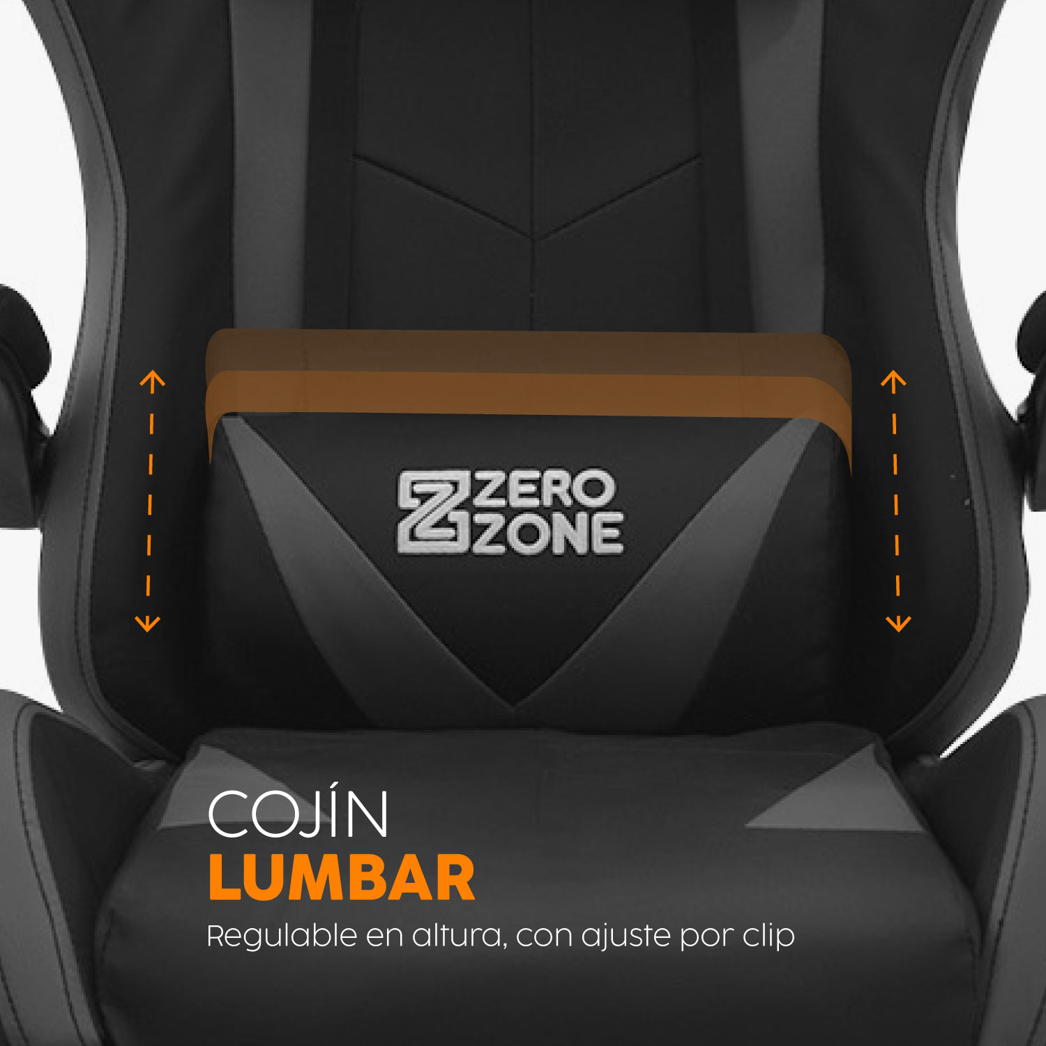 SILLA GAMER PLAY CON REPOSAPIÉS NEGRO/GRIS BONNO - 3