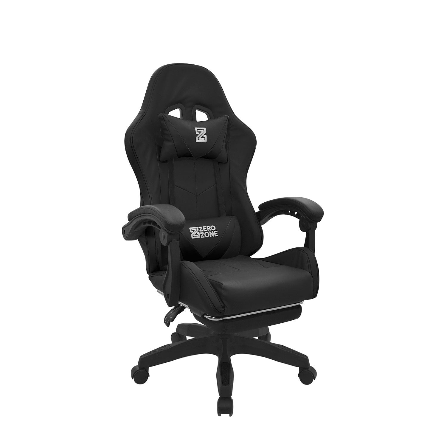 SILLA GAMER PLAY CON REPOSAPIÉS NEGRO BONNO - 1