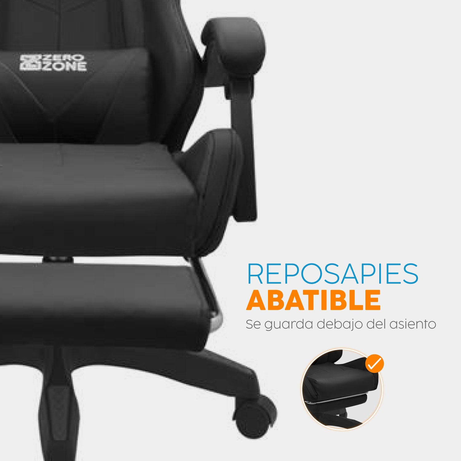 SILLA GAMER PLAY CON REPOSAPIÉS NEGRO BONNO - 3