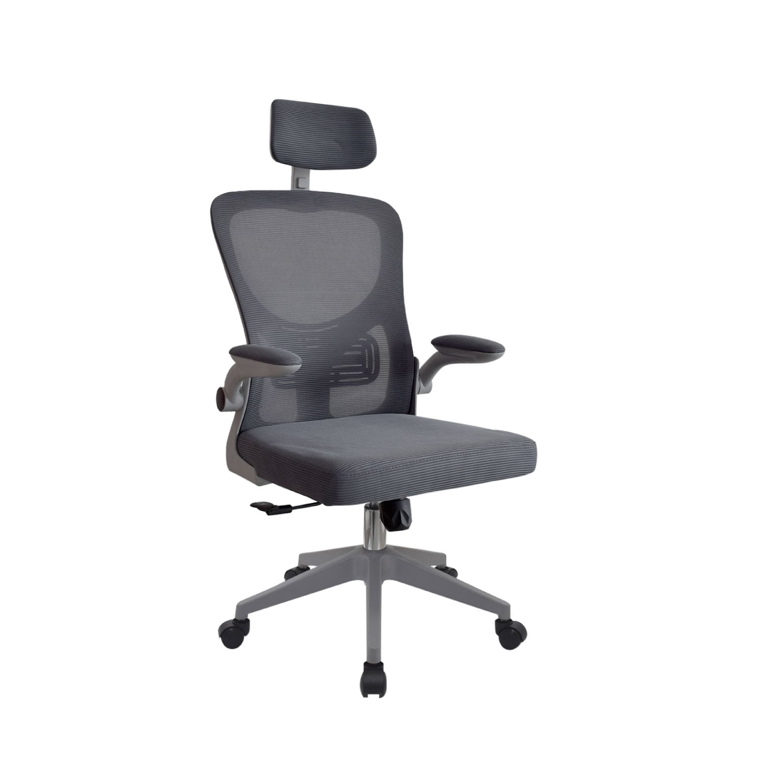 SILLA DE ESCRITORIO CON CABECERO ZAD CS GRIS BONNO - 1
