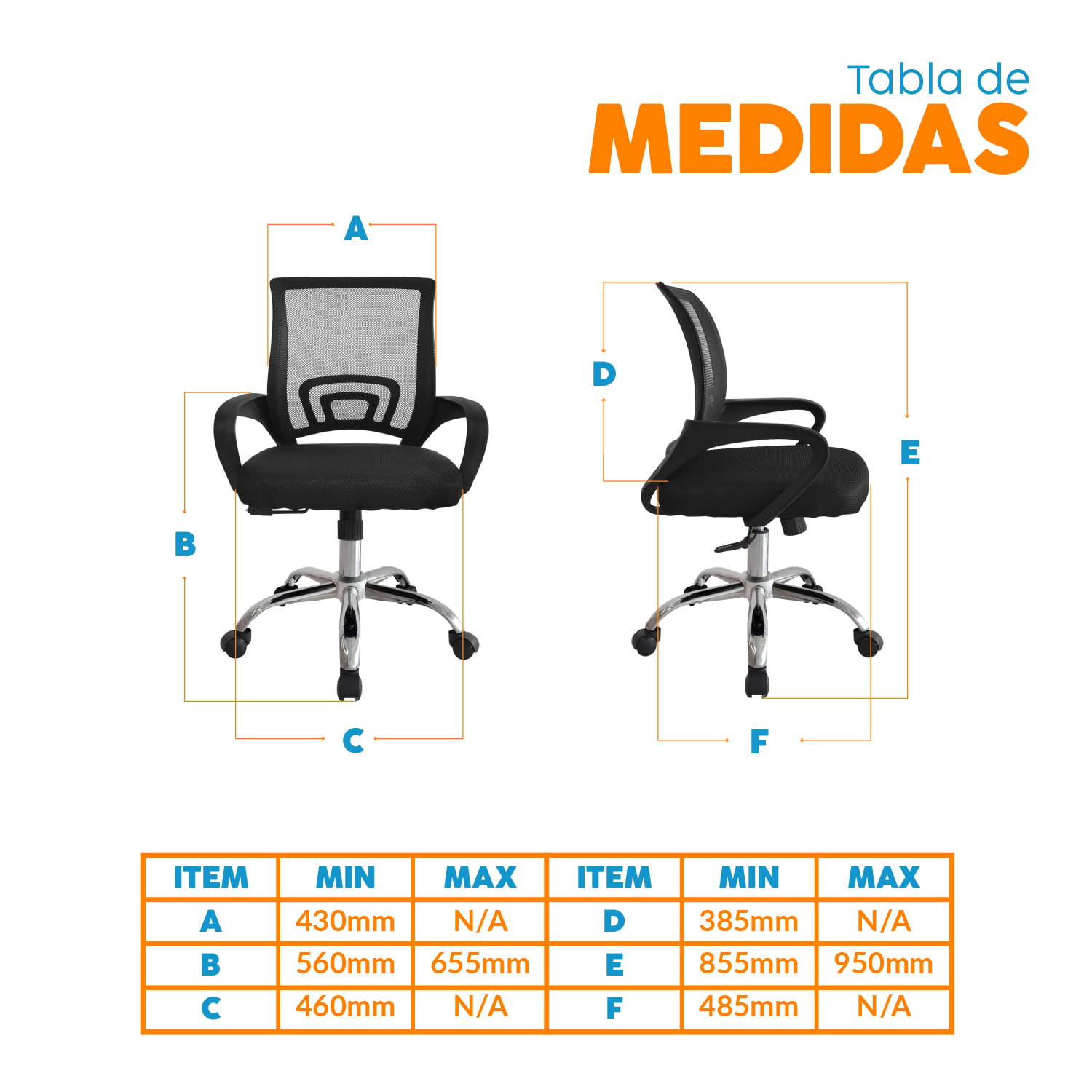 SILLA EJECUTIVA ATLANTIS CS NEGRO BONNO - 3