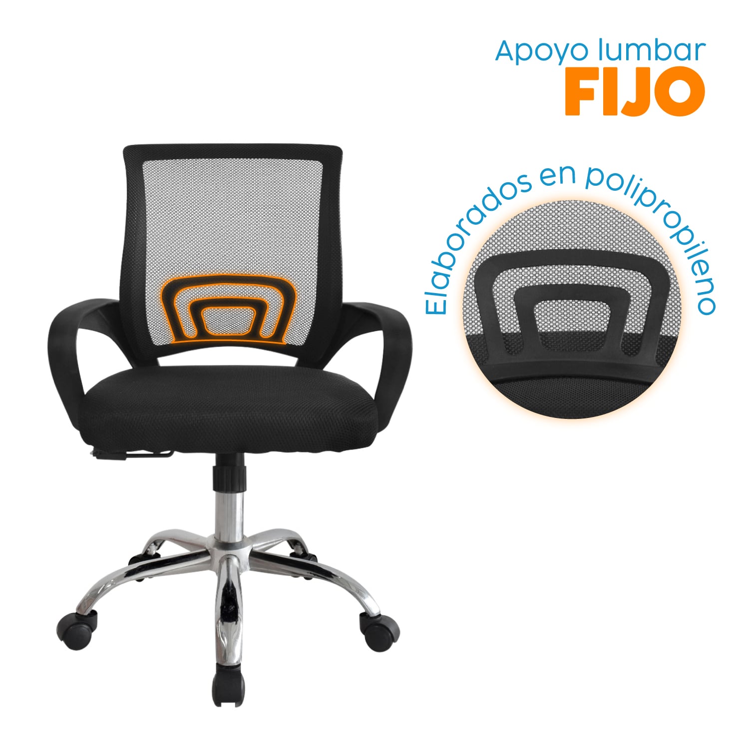 SILLA EJECUTIVA ATLANTIS CS NEGRO BONNO - 4