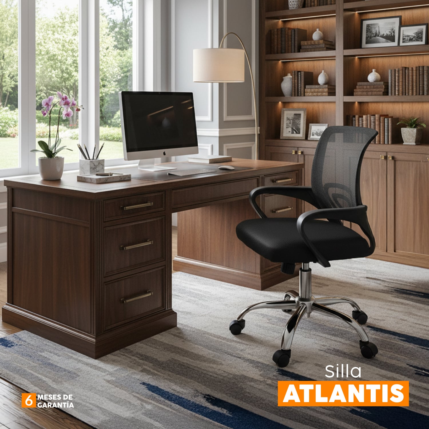 SILLA EJECUTIVA ATLANTIS CS NEGRO BONNO - 5