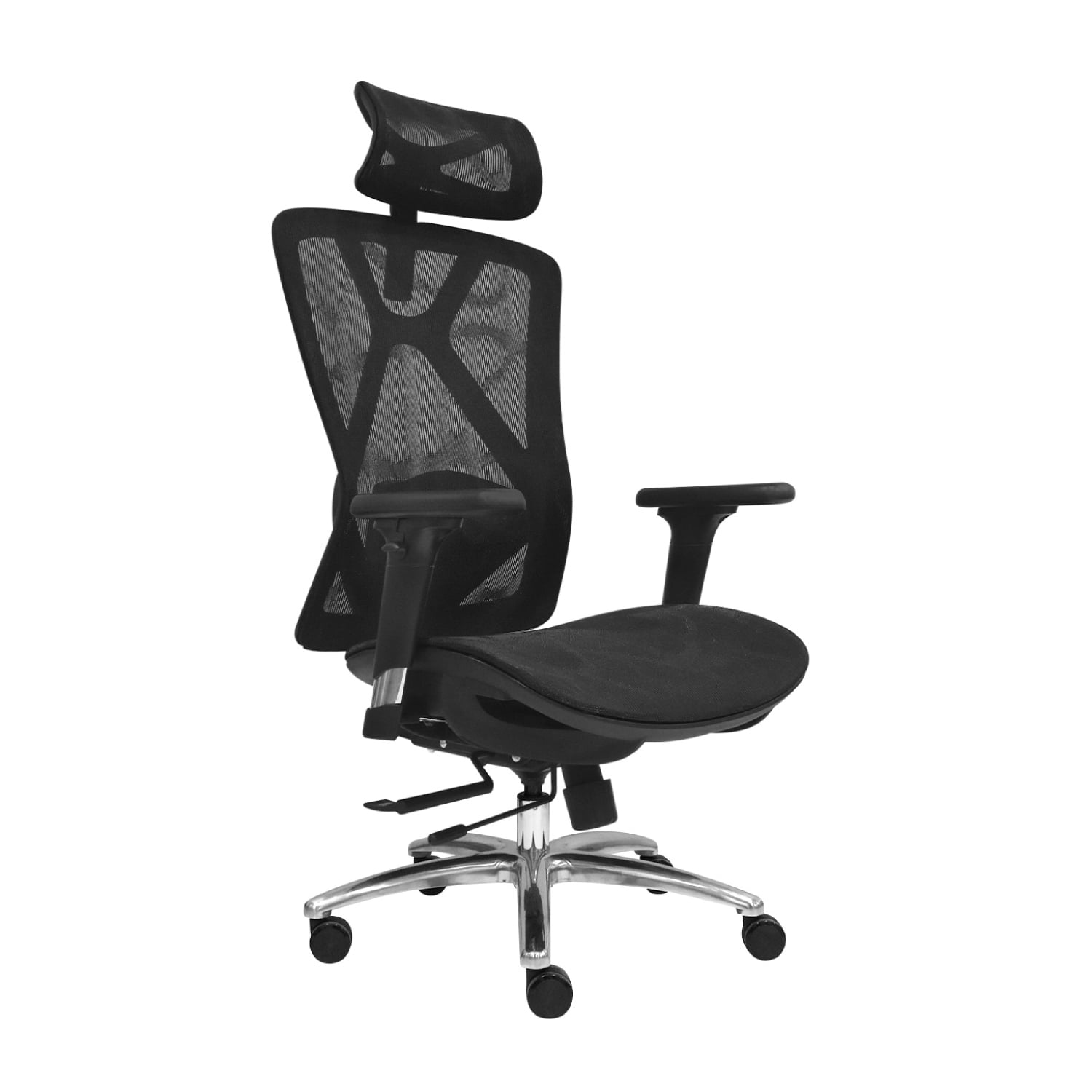 SILLA DE ESCRITORIO CON CABECERO LEVI II NEGRO BONNO - 1