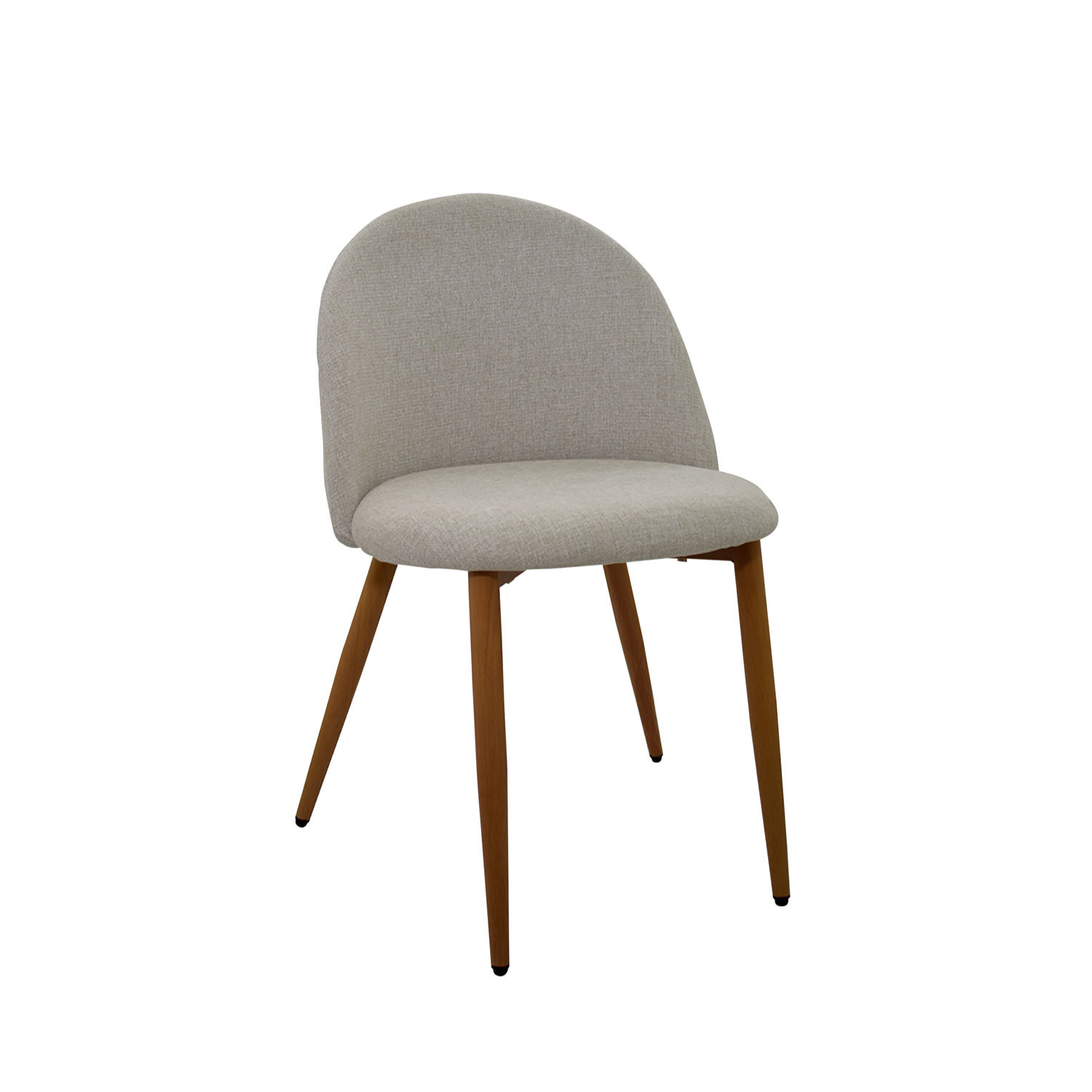 SILLA FIJA DE DISEÑO ALI TELA BEIGE BONNO - 1