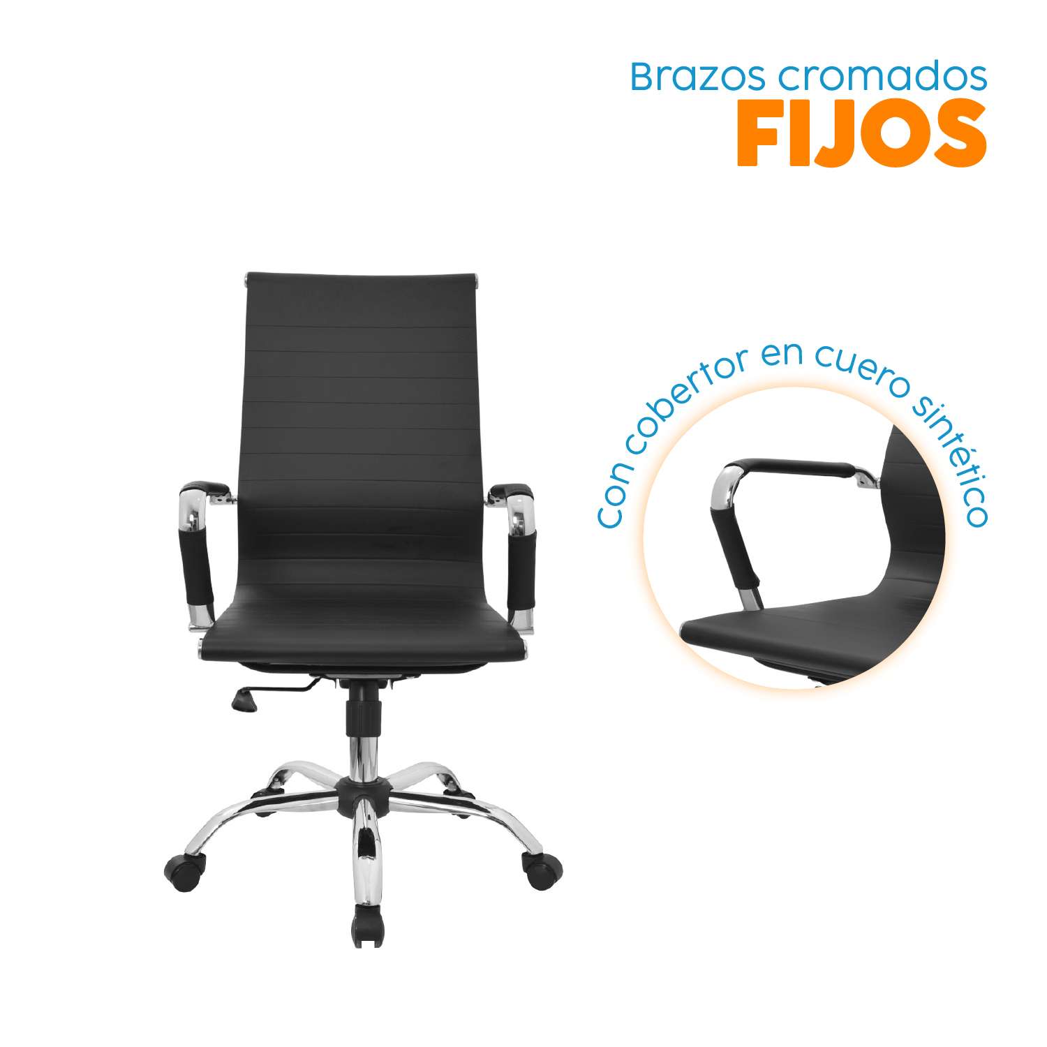 SILLA DE ESCRITORIO BOSS NEGRO BONNO - 4
