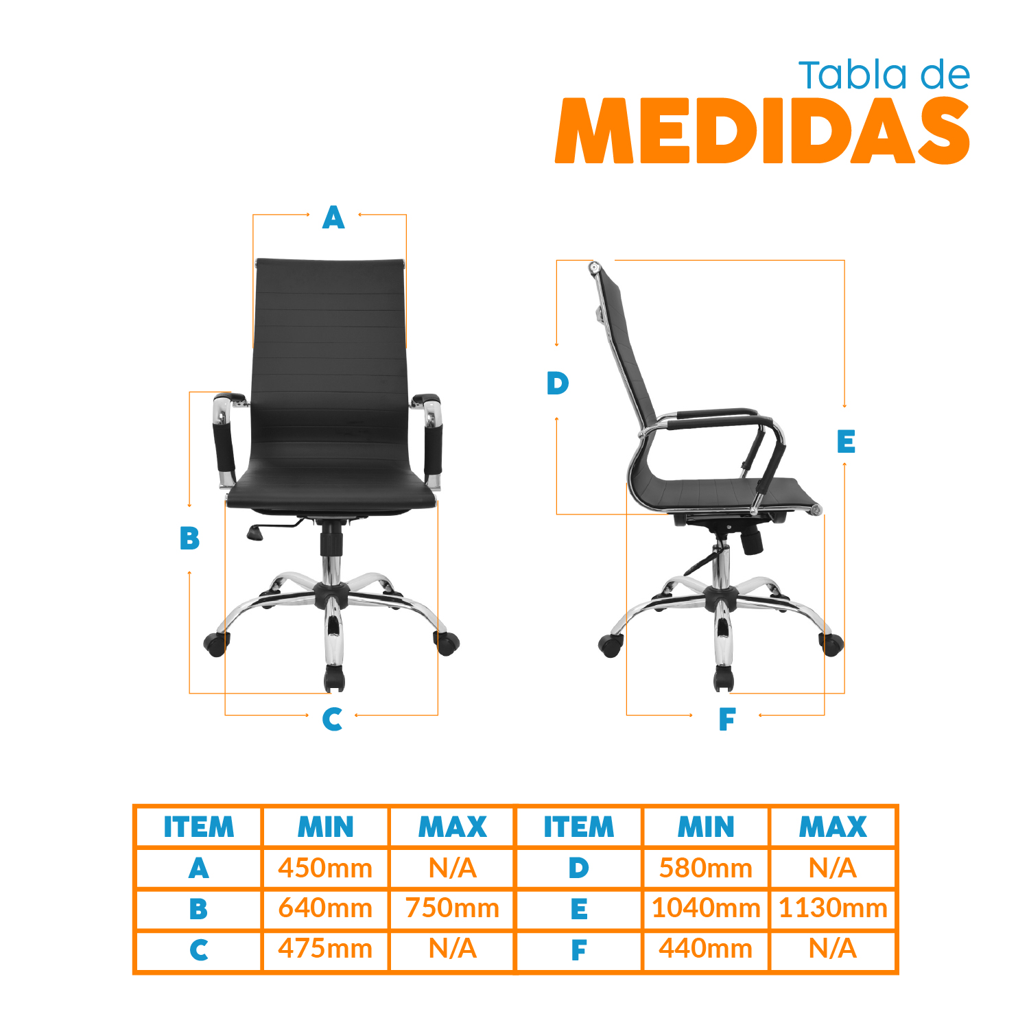 SILLA DE ESCRITORIO BOSS NEGRO BONNO - 5